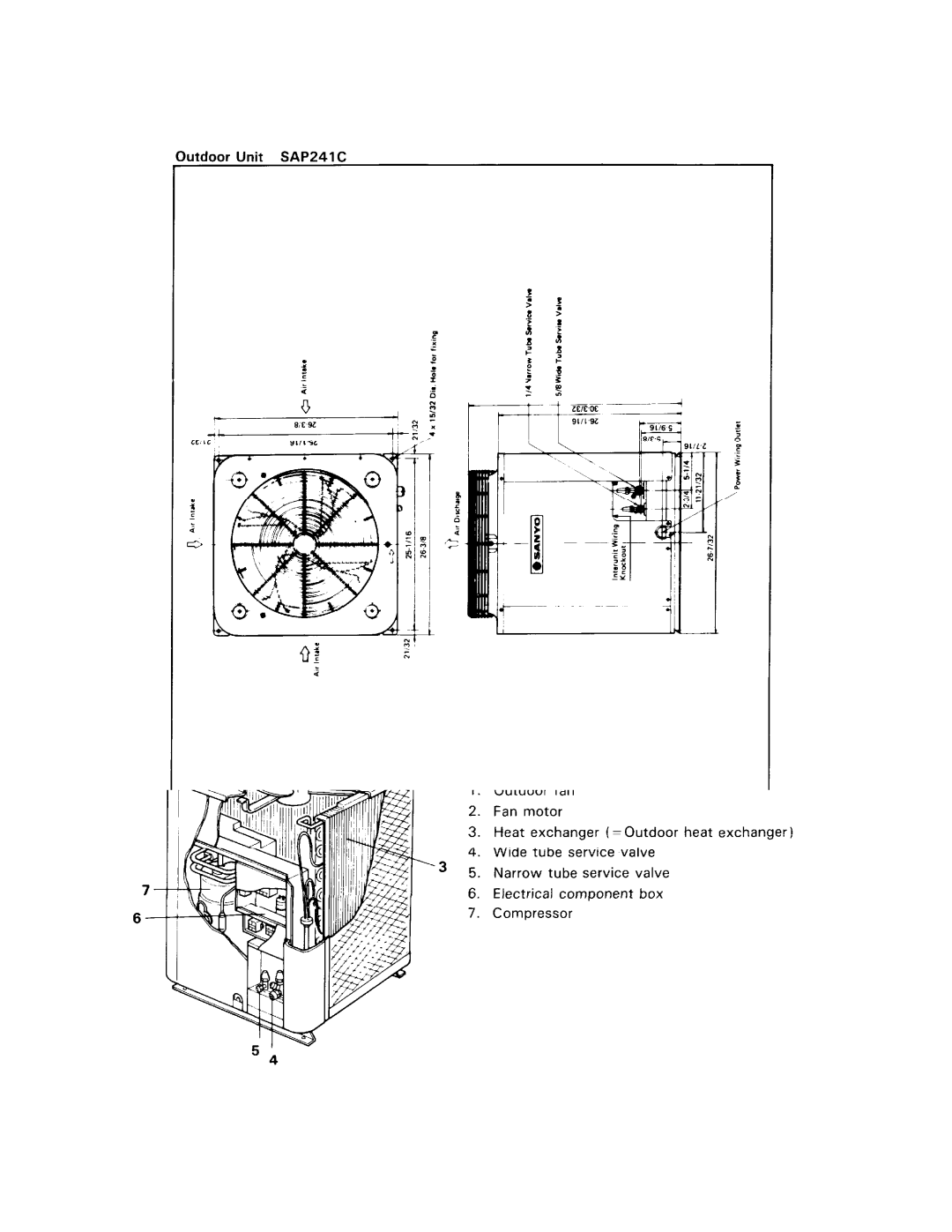 Sanyo SAP241C, SAP241V manual 