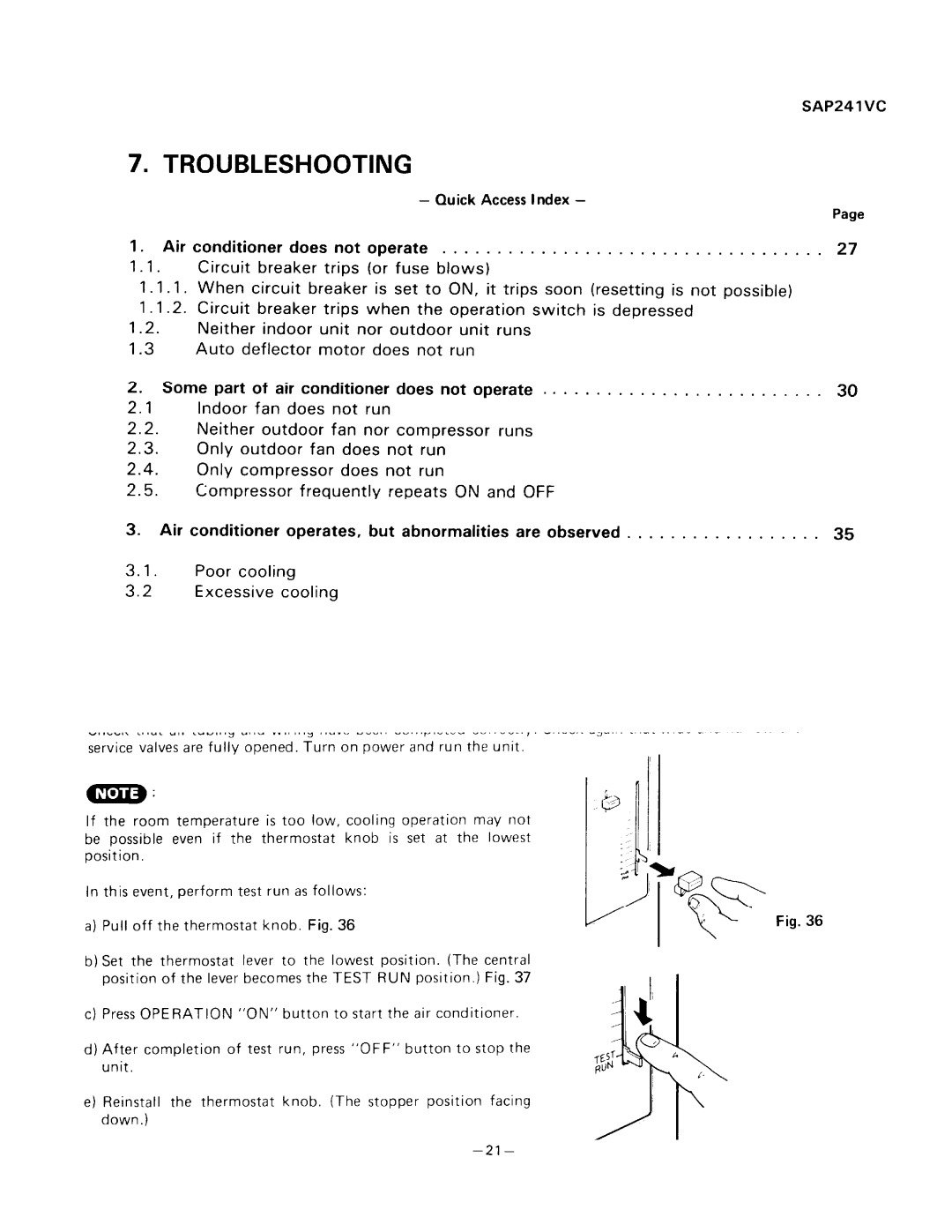 Sanyo SAP241V, SAP241C manual 