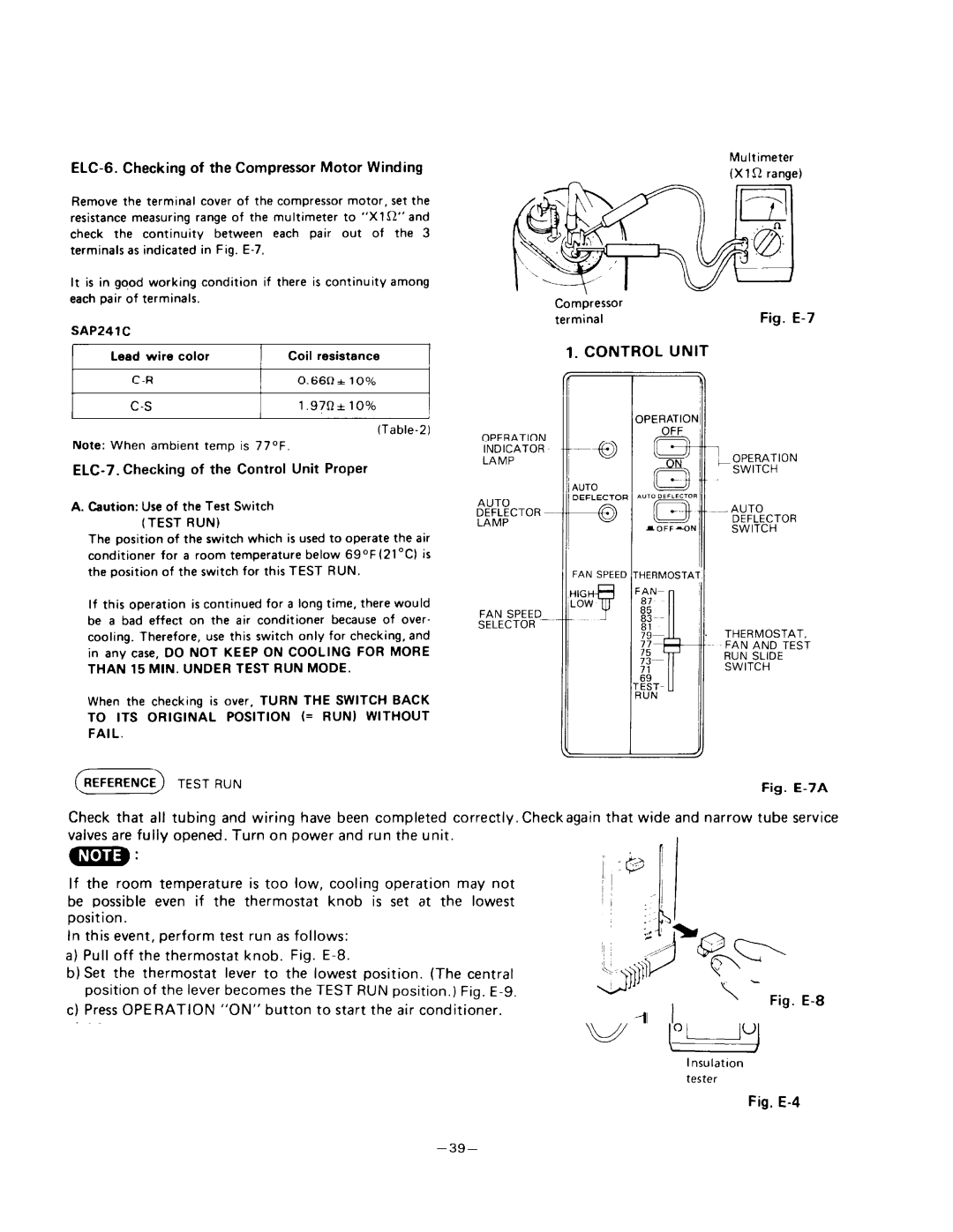 Sanyo SAP241C, SAP241V manual 