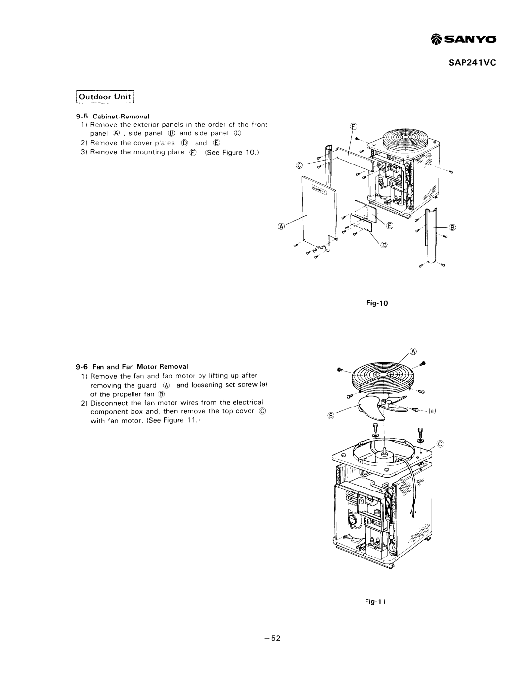 Sanyo SAP241C, SAP241V manual 