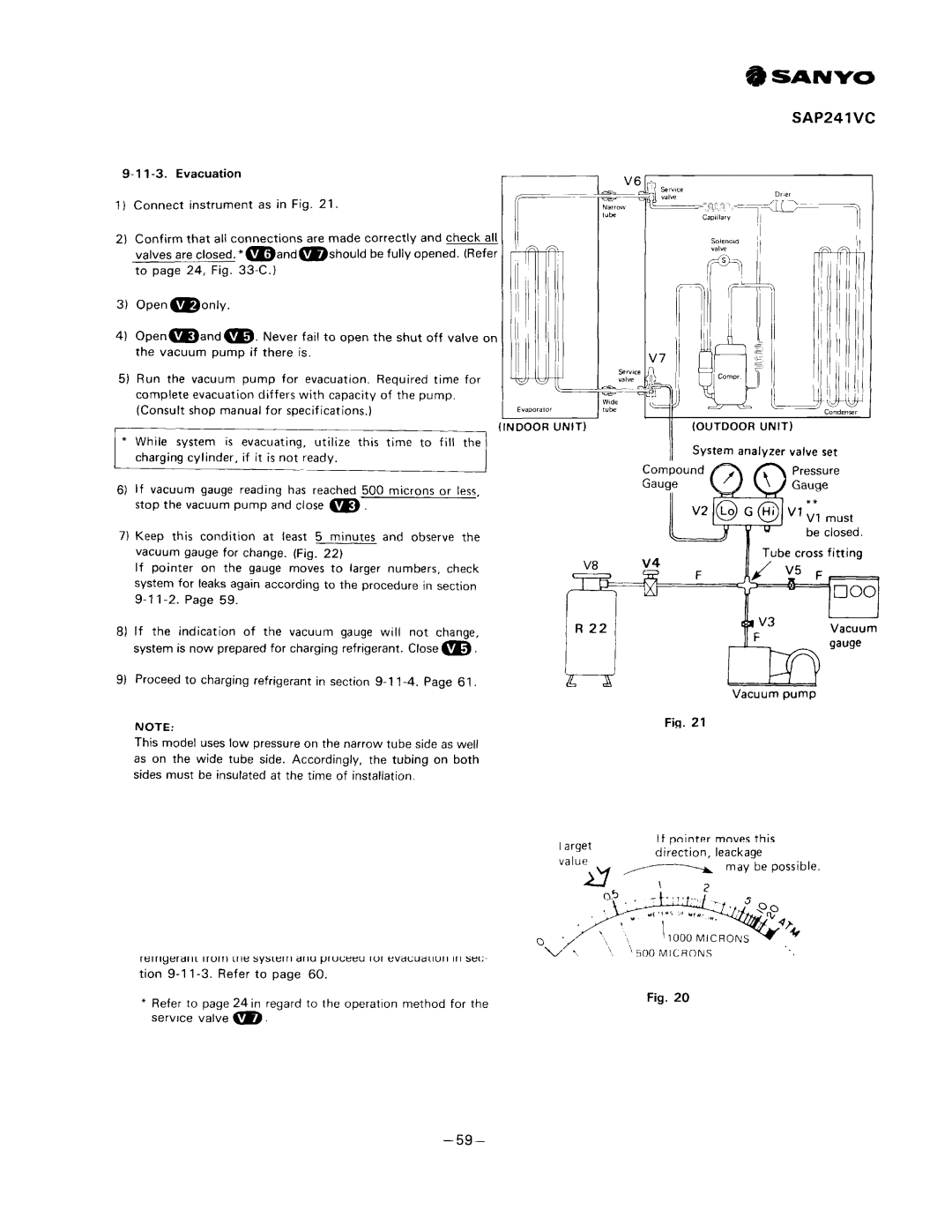 Sanyo SAP241V, SAP241C manual 