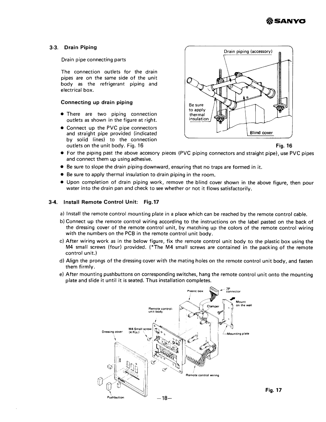 Sanyo SAP241RC manual 