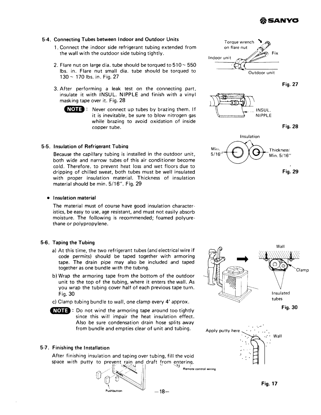 Sanyo SAP241RC manual 