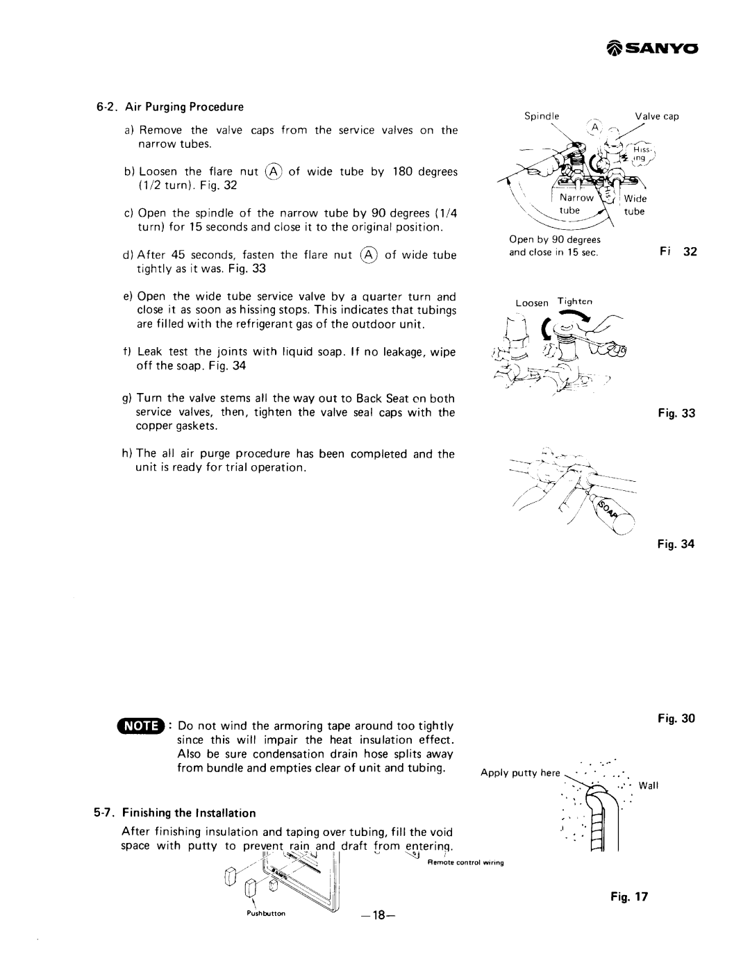 Sanyo SAP241RC manual 