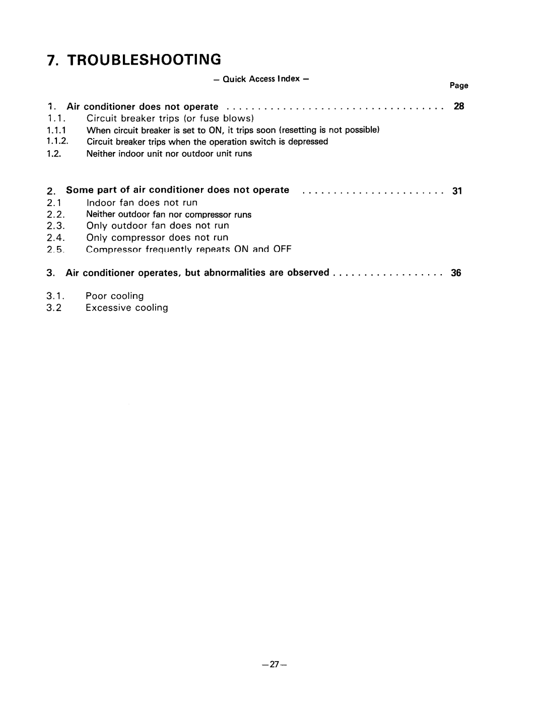 Sanyo SAP241RC manual 