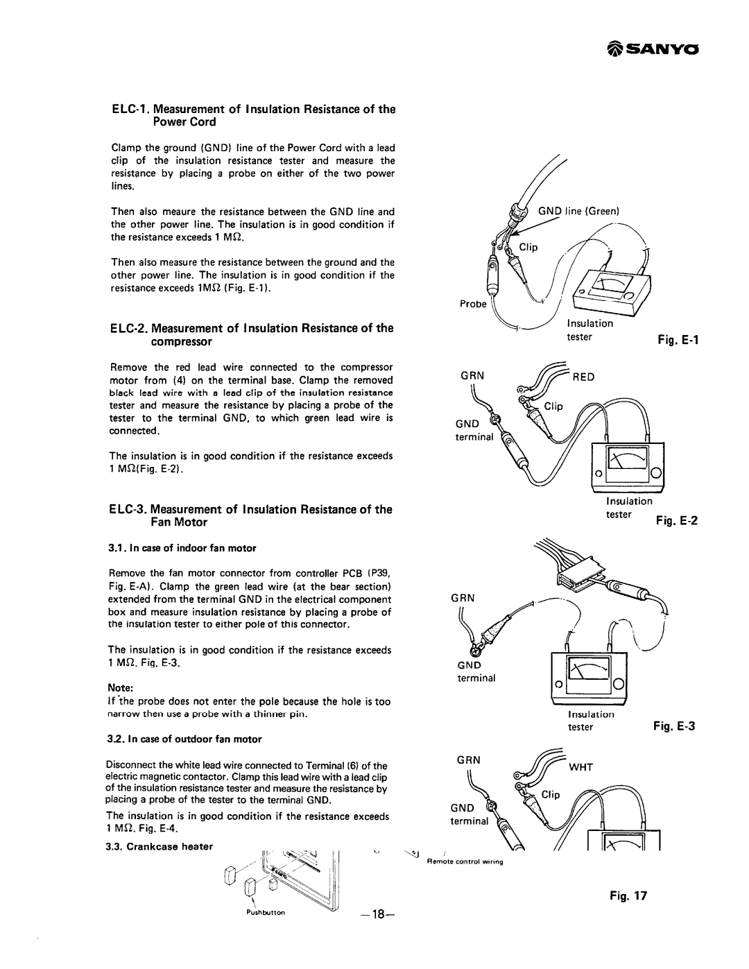 Sanyo SAP241RC manual 