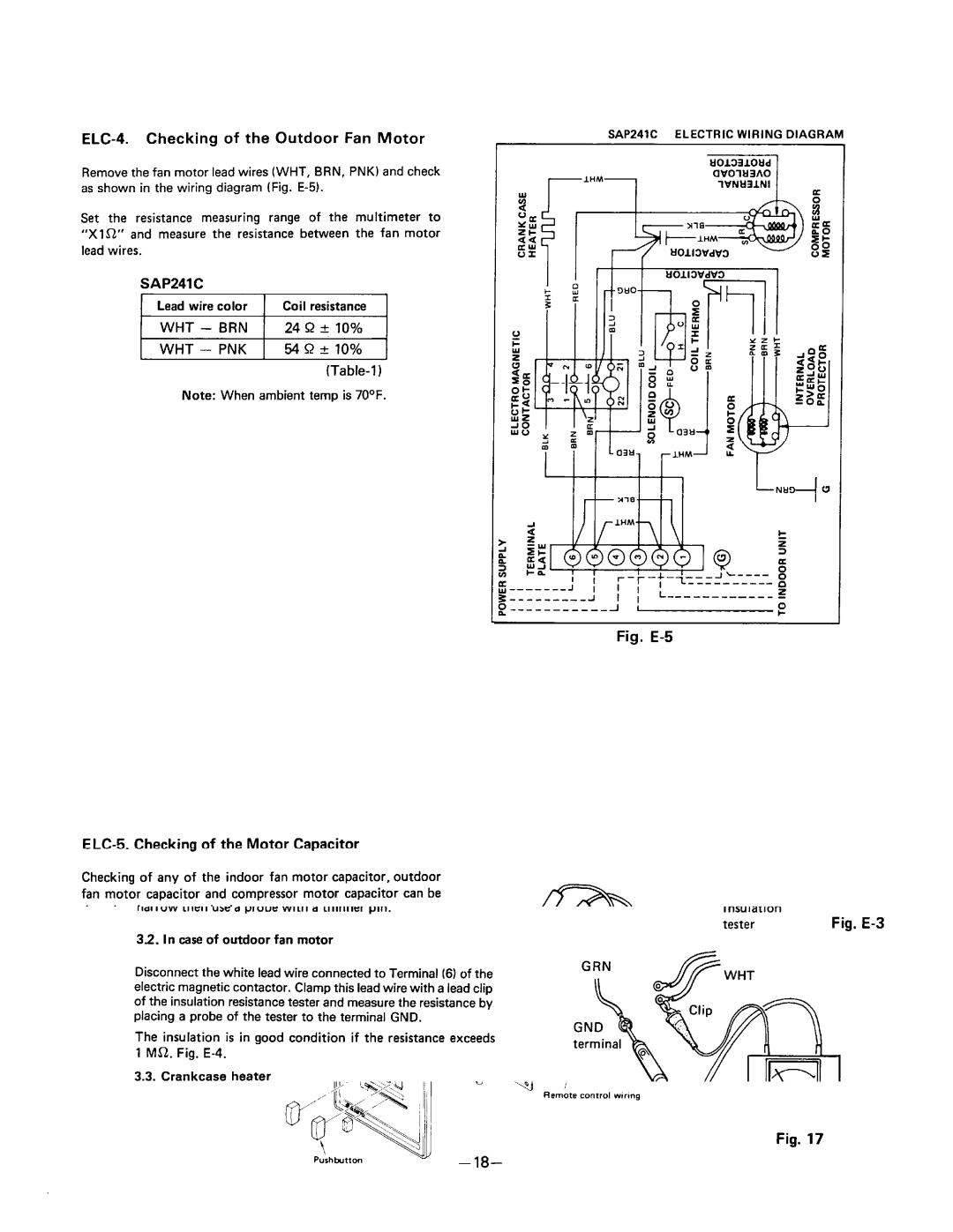 Sanyo SAP241RC manual 