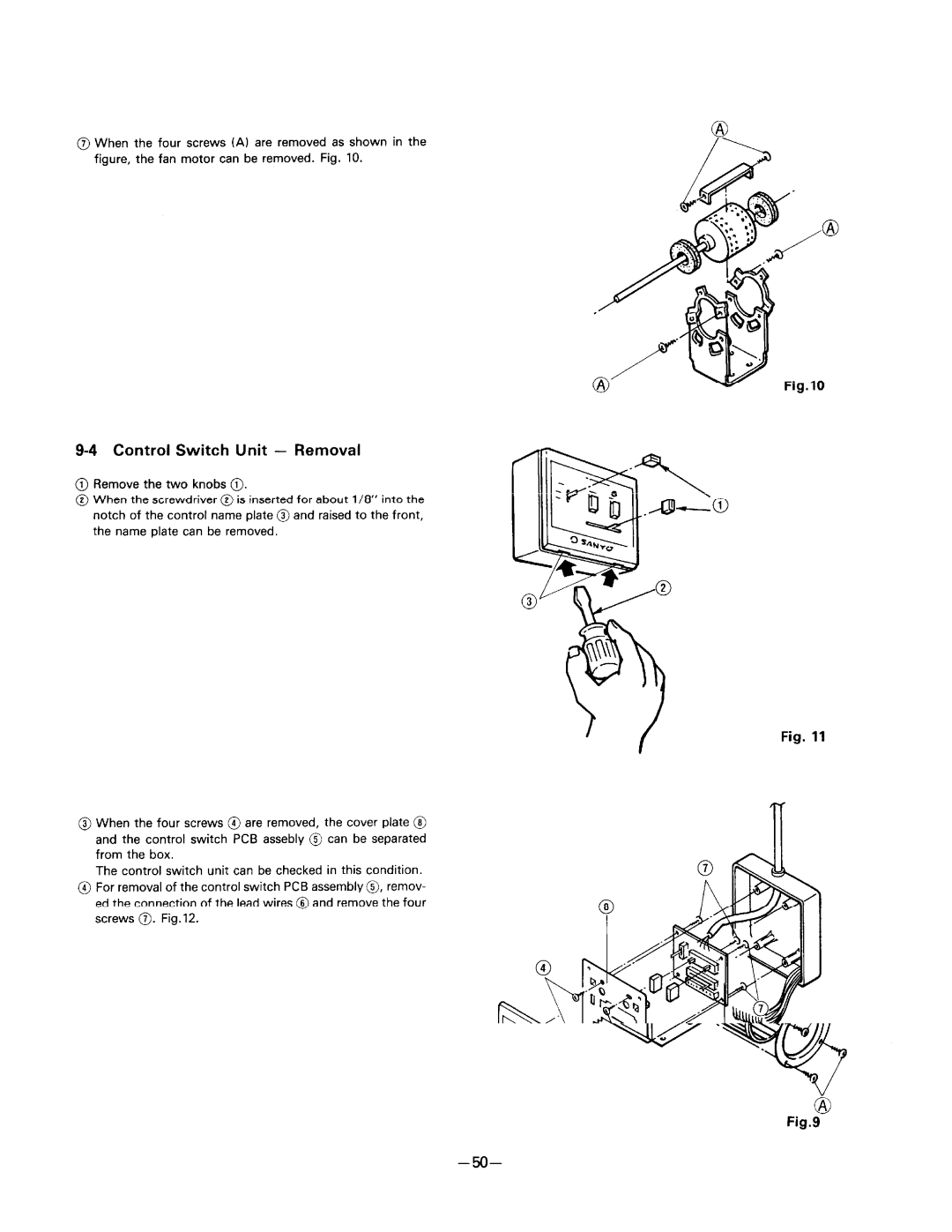 Sanyo SAP241RC manual 