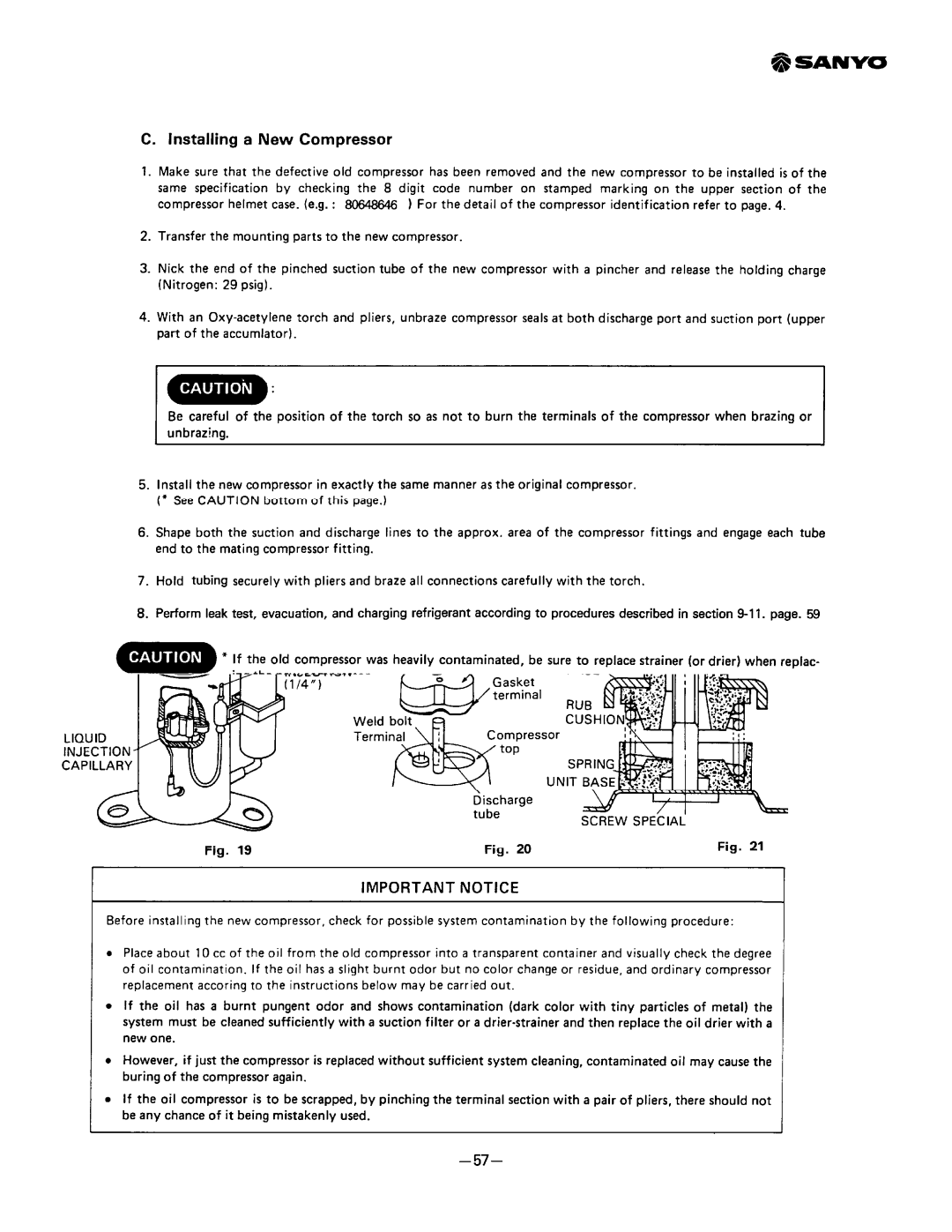 Sanyo SAP241RC manual 