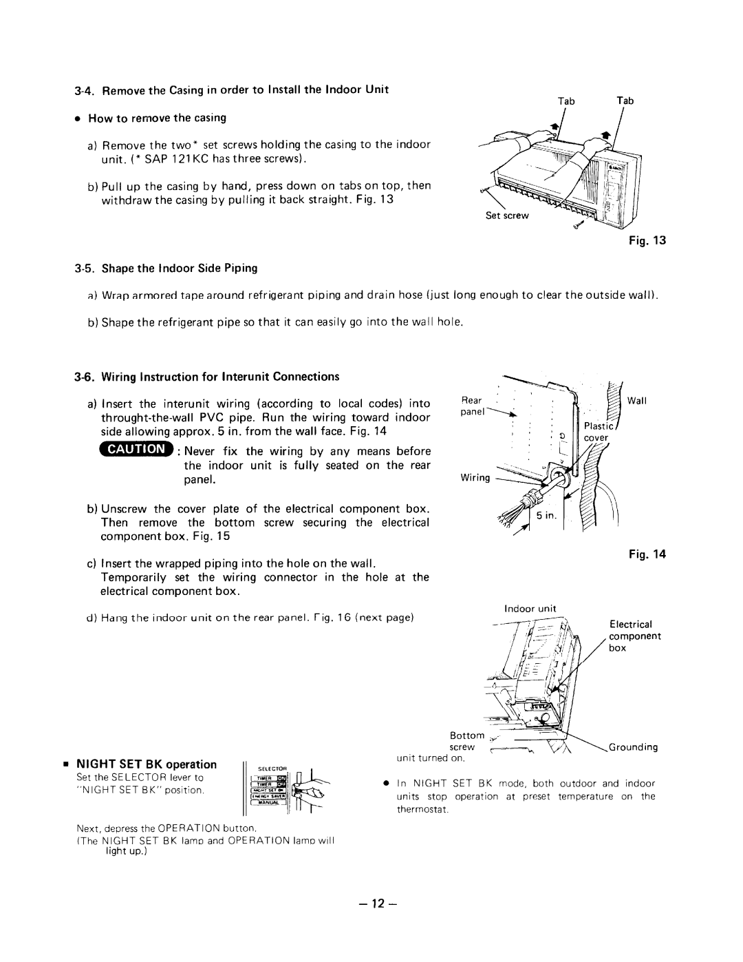 Sanyo SAP90KCH, SAP91KC, SAP121KC manual 