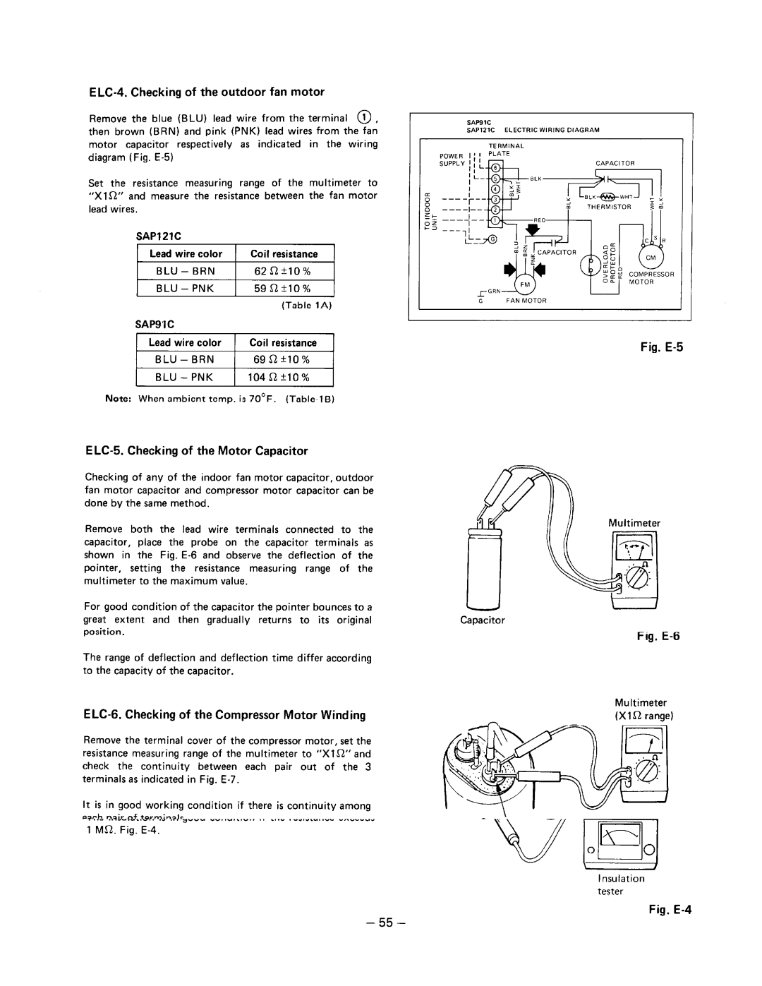 Sanyo SAP90KCH, SAP91KC, SAP121KC manual 