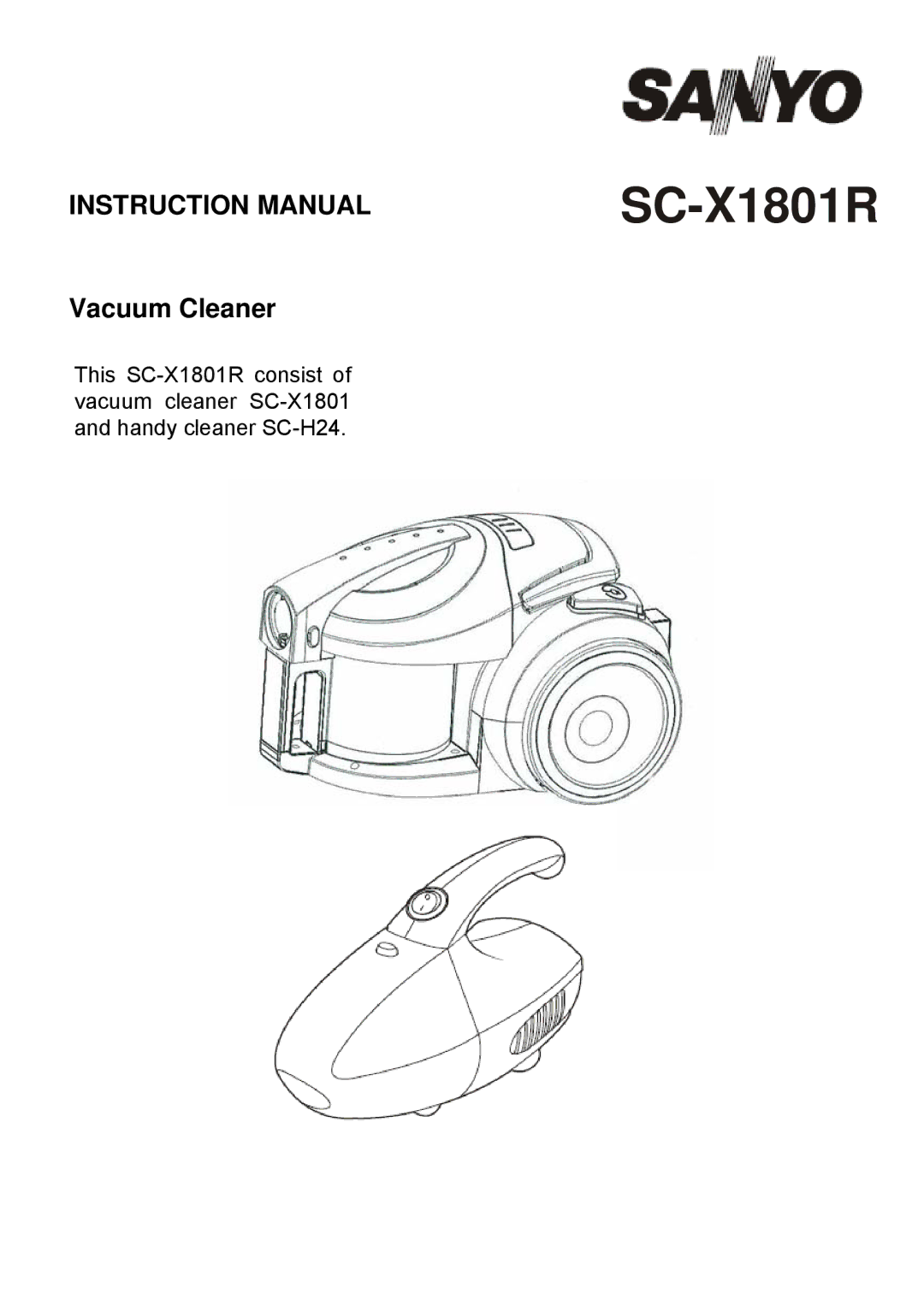 Sanyo SC-X1801R instruction manual 