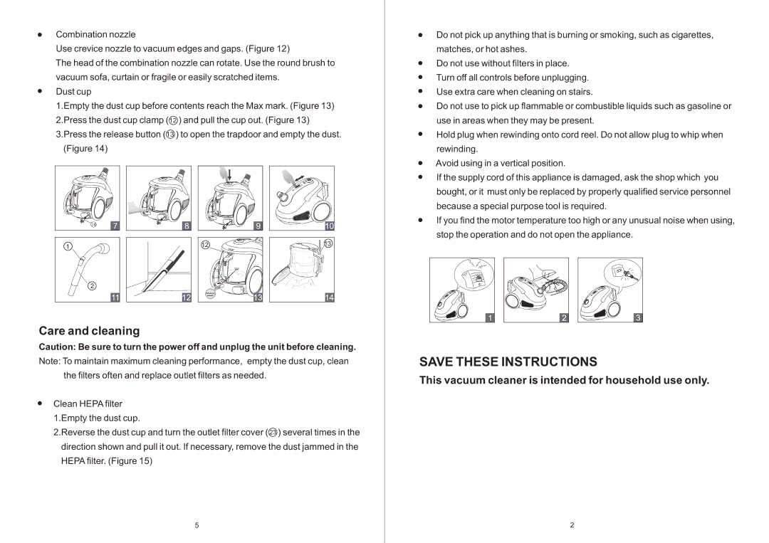 Sanyo SC-X2015N manual Care and cleaning 