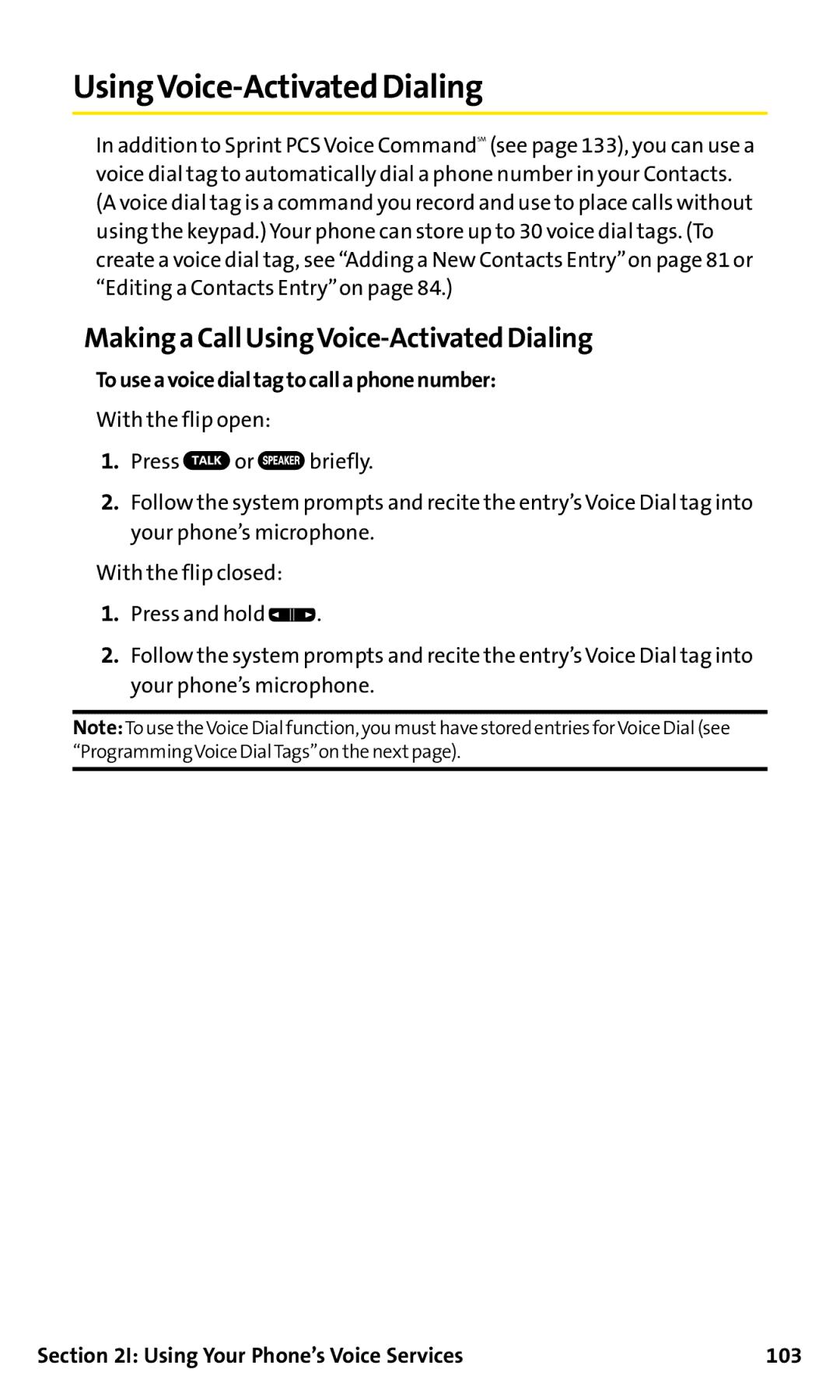 Sanyo SCP-200 manual Making a Call UsingVoice-Activated Dialing, Touseavoicedialtagtocallaphonenumber 