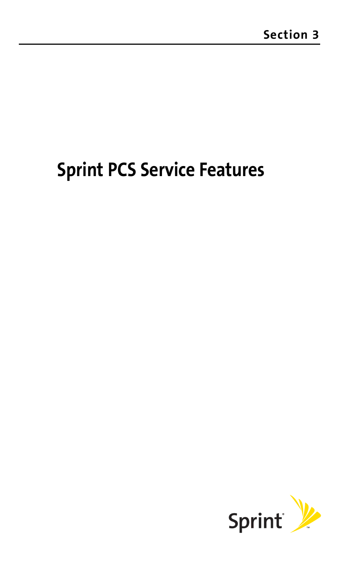 Sanyo SCP-200 manual Sprint PCS Service Features 