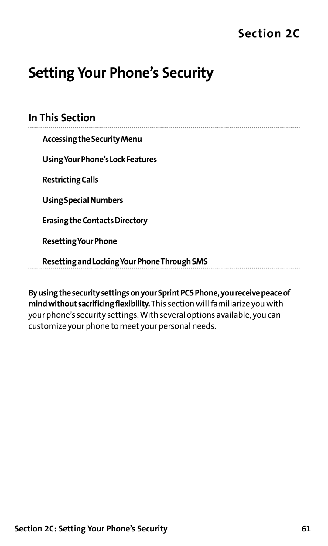 Sanyo SCP-200 manual Setting Your Phone’s Security 