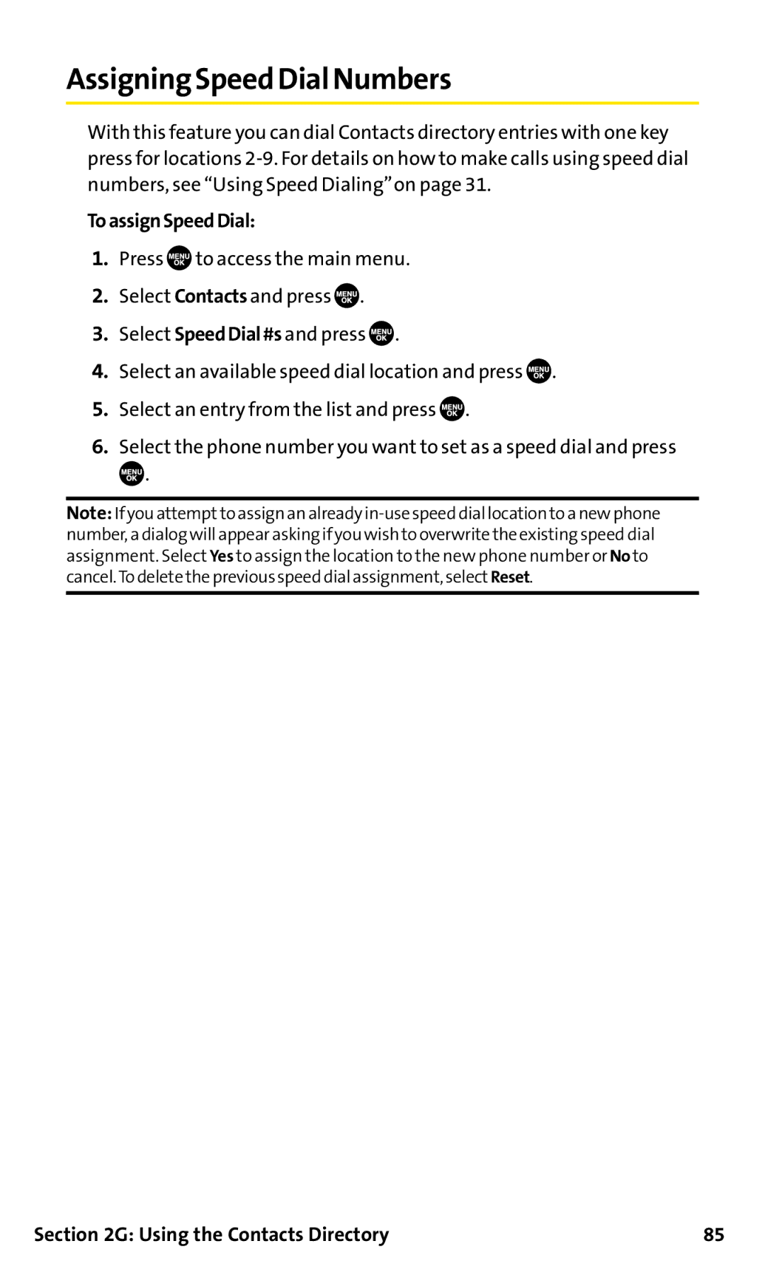 Sanyo SCP-200 manual Assigning Speed DialNumbers, ToassignSpeedDial 