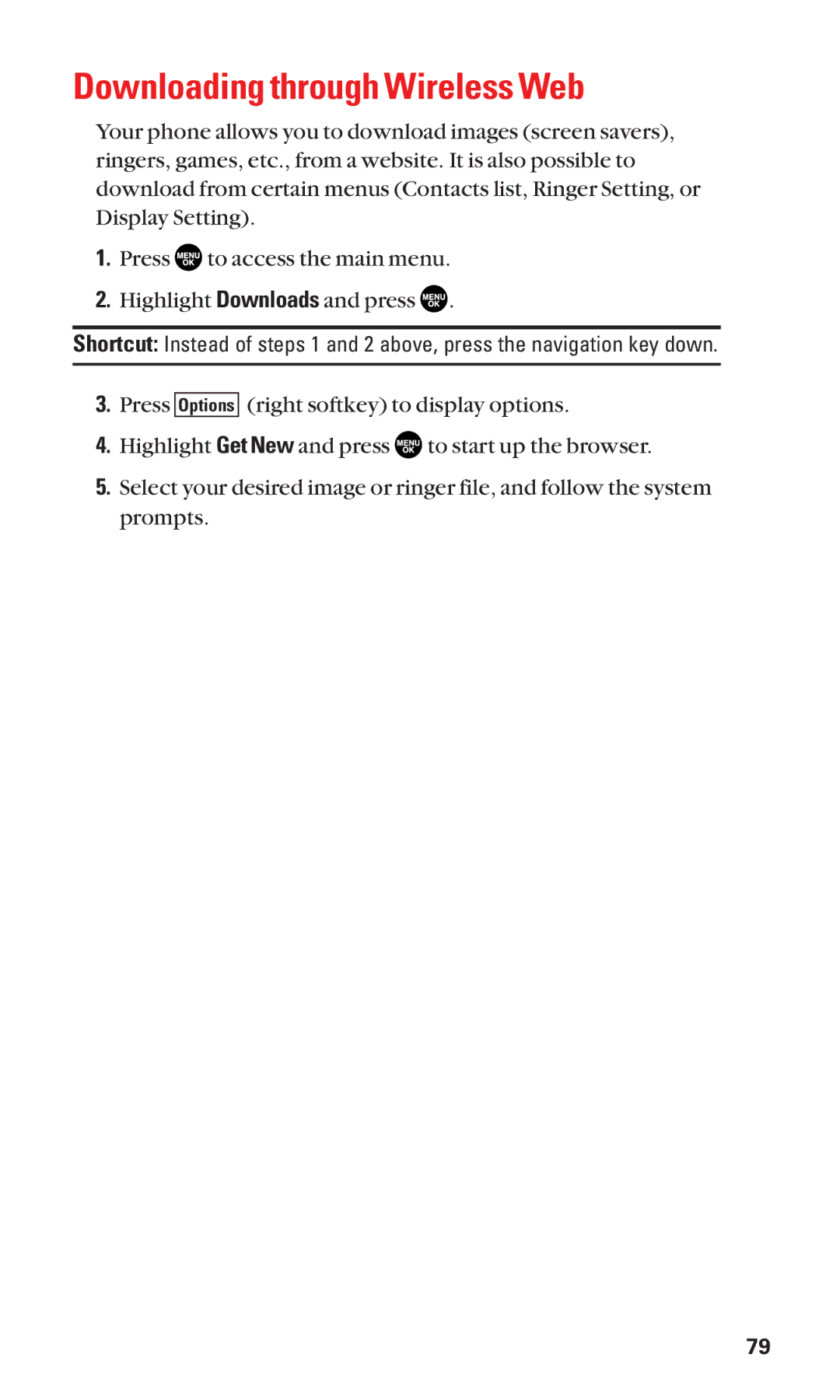 Sanyo SCP-2300 manual Downloading through Wireless Web 