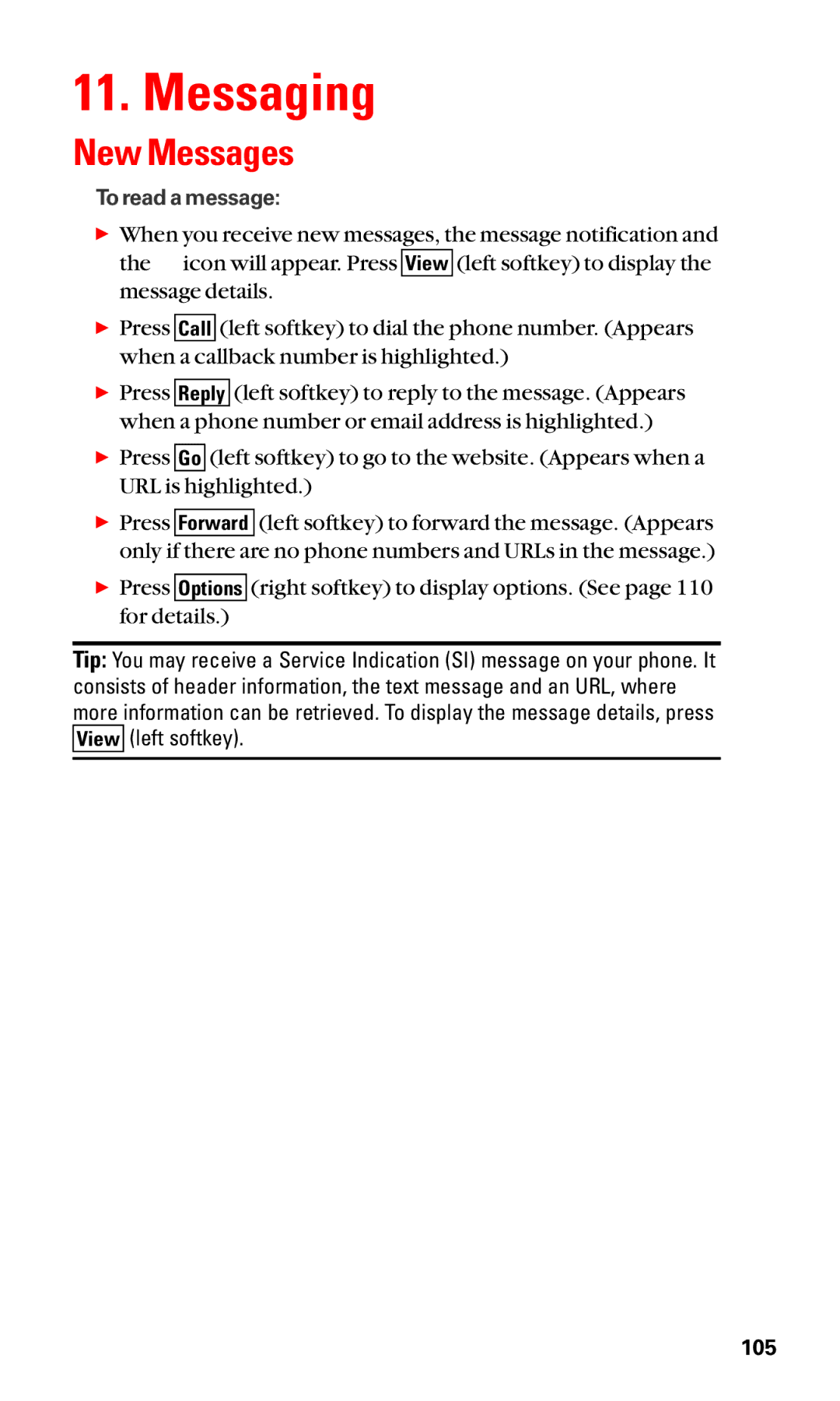 Sanyo SCP-2400 manual Messaging, New Messages 