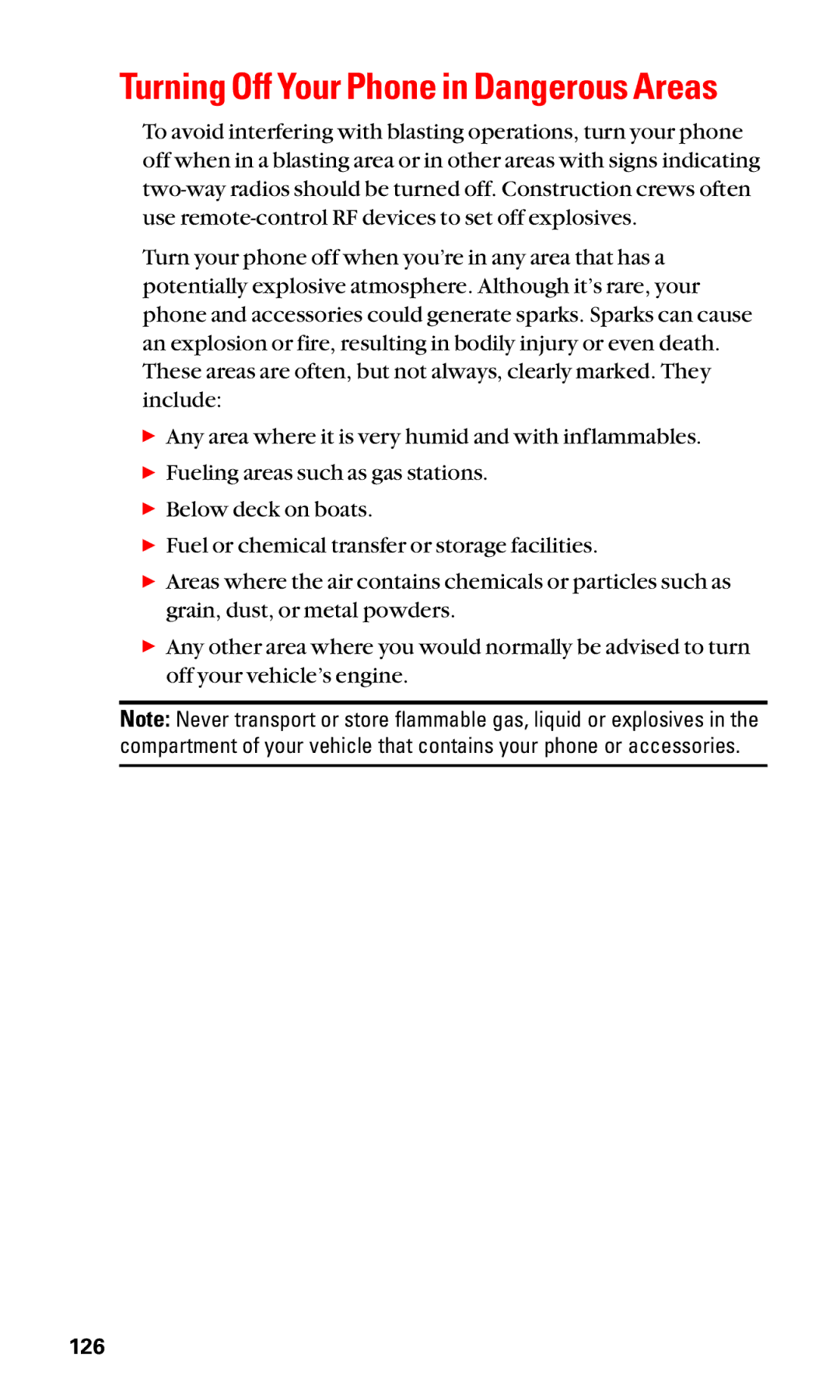 Sanyo SCP-2400 manual Turning Off Your Phone in Dangerous Areas 