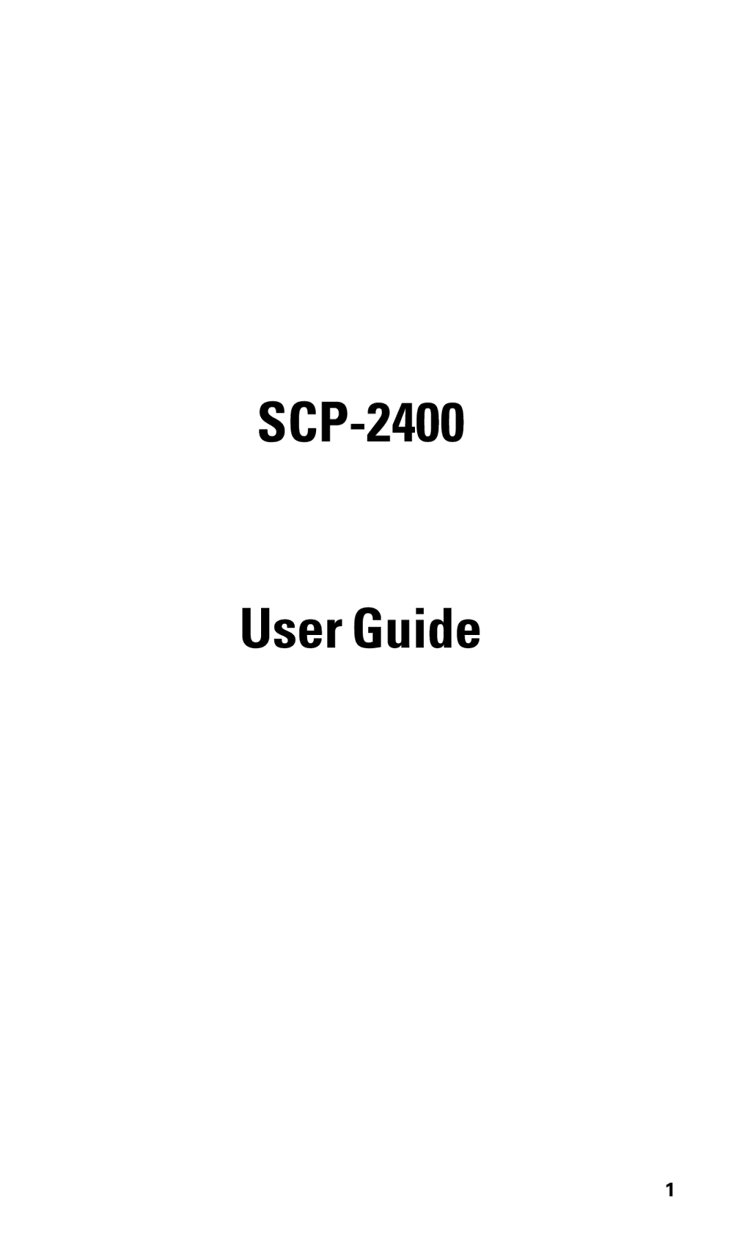 Sanyo manual SCP-2400 User Guide 