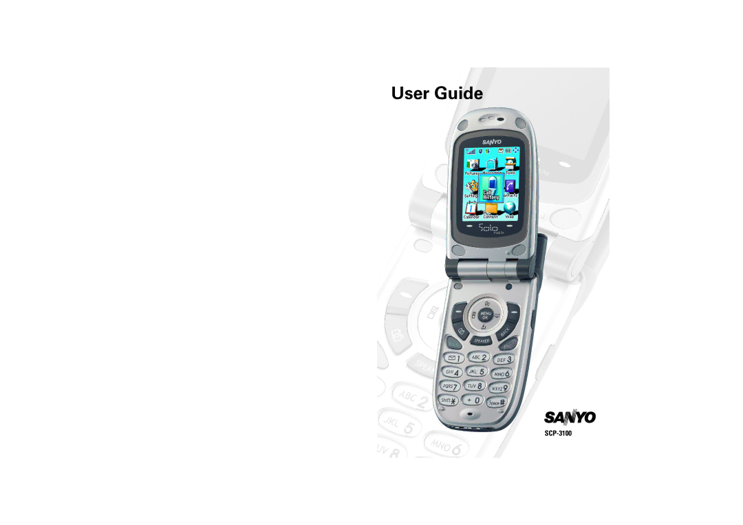 Sanyo SCP-3100 manual User Guide 