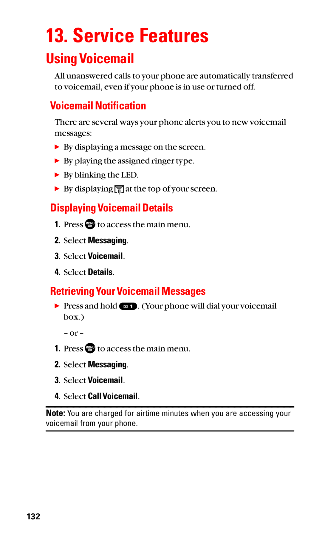 Sanyo SCP-3100 manual Service Features, Using Voicemail, Voicemail Notification, Displaying Voicemail Details 