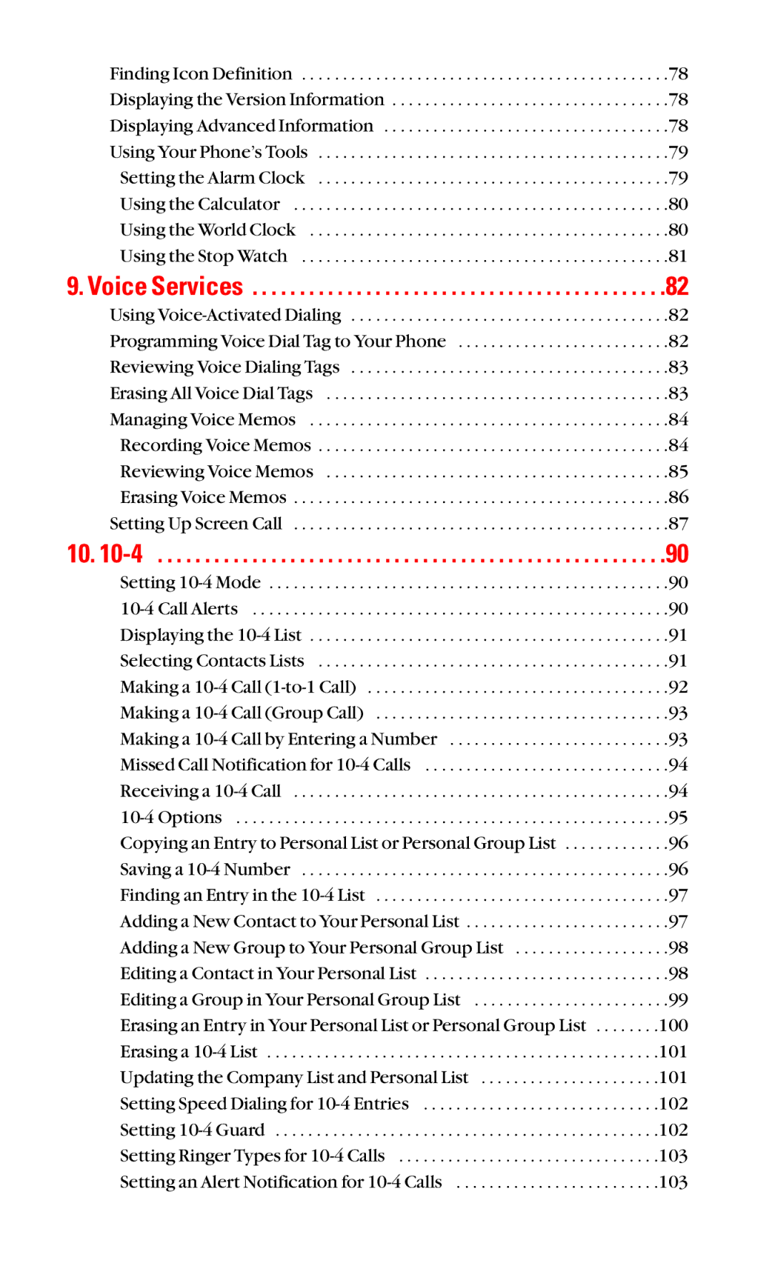 Sanyo SCP-3100 manual Voice Services 