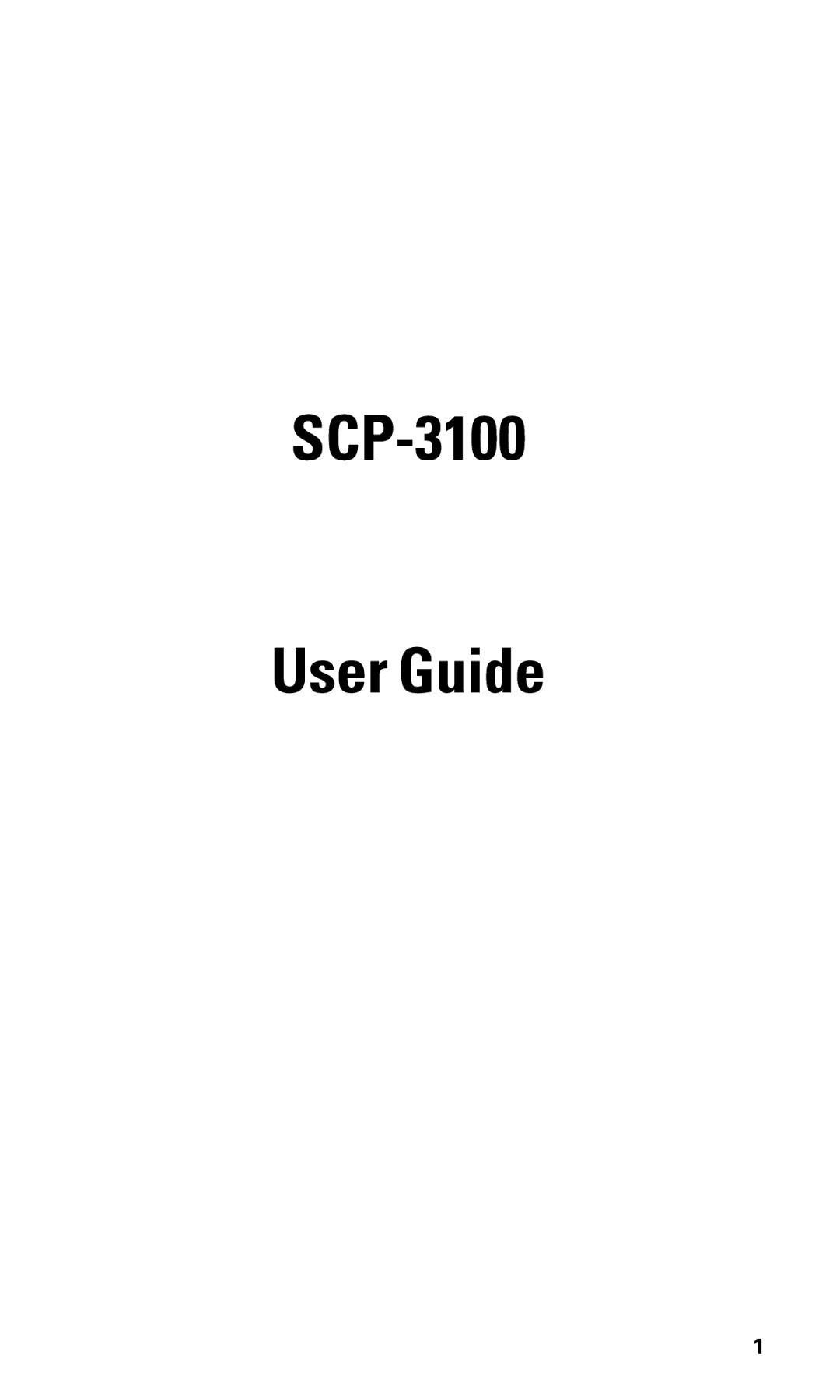 Sanyo manual SCP-3100 User Guide 