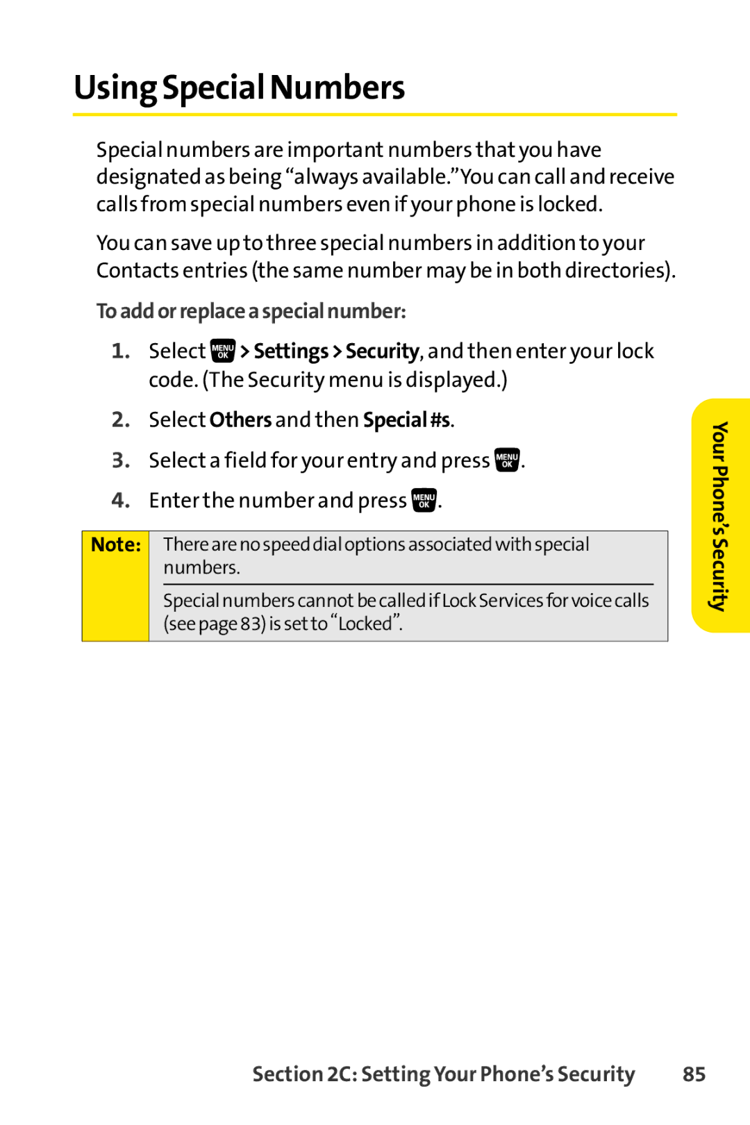 Sanyo SCP-3200 manual Using Special Numbers, Toaddorreplaceaspecialnumber 