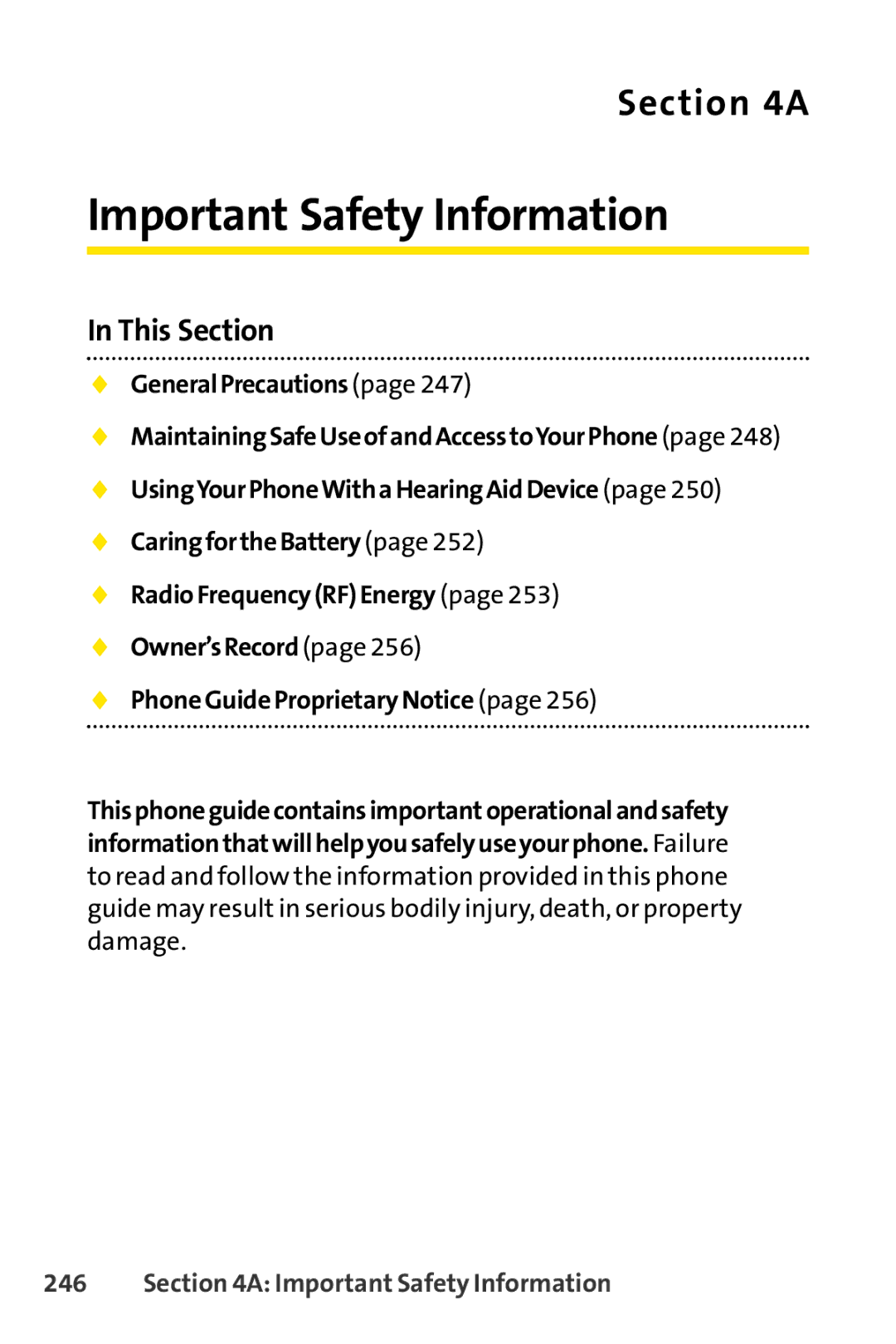 Sanyo SCP-3200 manual Important Safety Information 