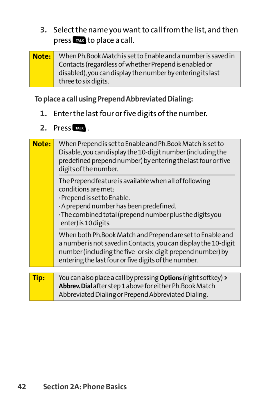 Sanyo SCP-3200 manual ToplaceacallusingPrependAbbreviatedDialing, Enter the last four or five digits of the number Press 