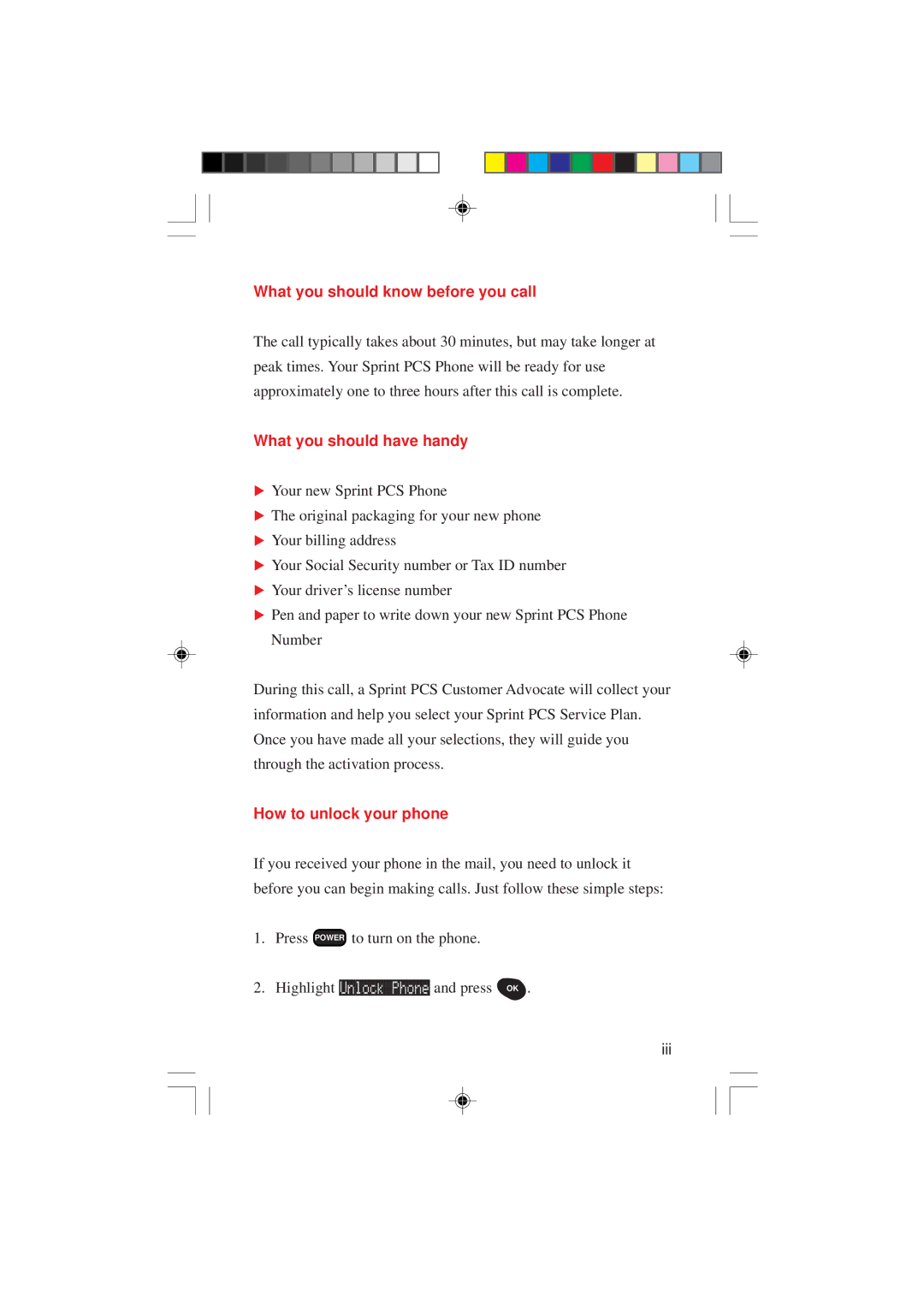 Sanyo SCP-4000 manual What you should know before you call, What you should have handy, How to unlock your phone 