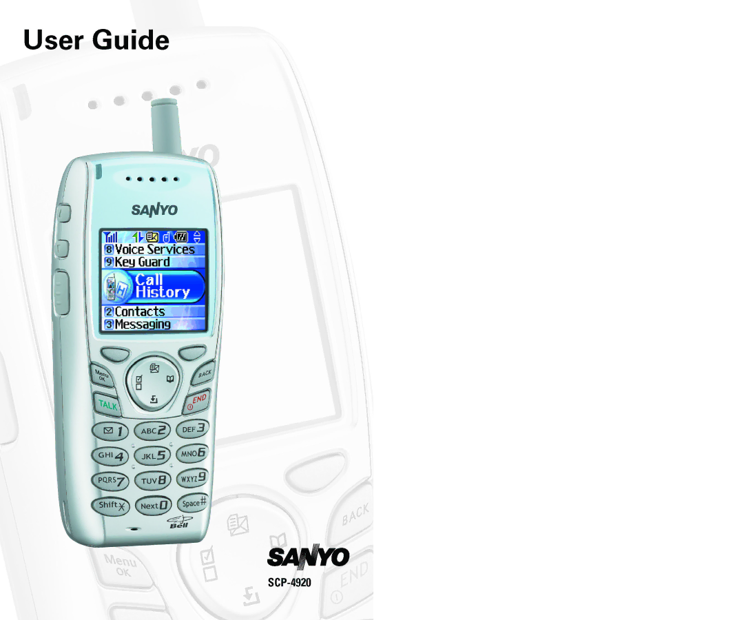 Sanyo SCP-4920 manual User Guide 