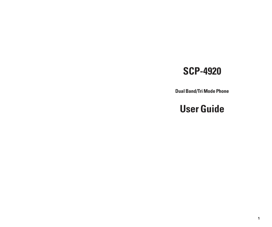 Sanyo SCP-4920 manual 