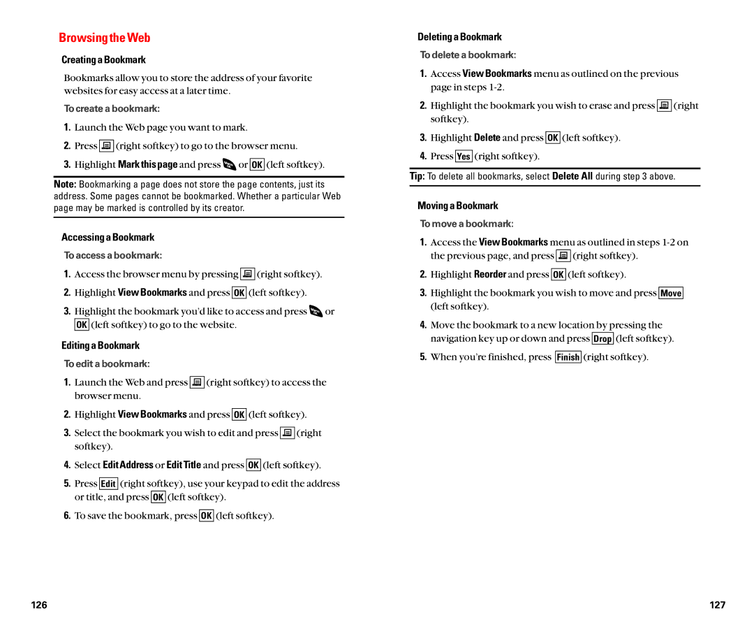 Sanyo SCP-4920 manual Browsing the Web 