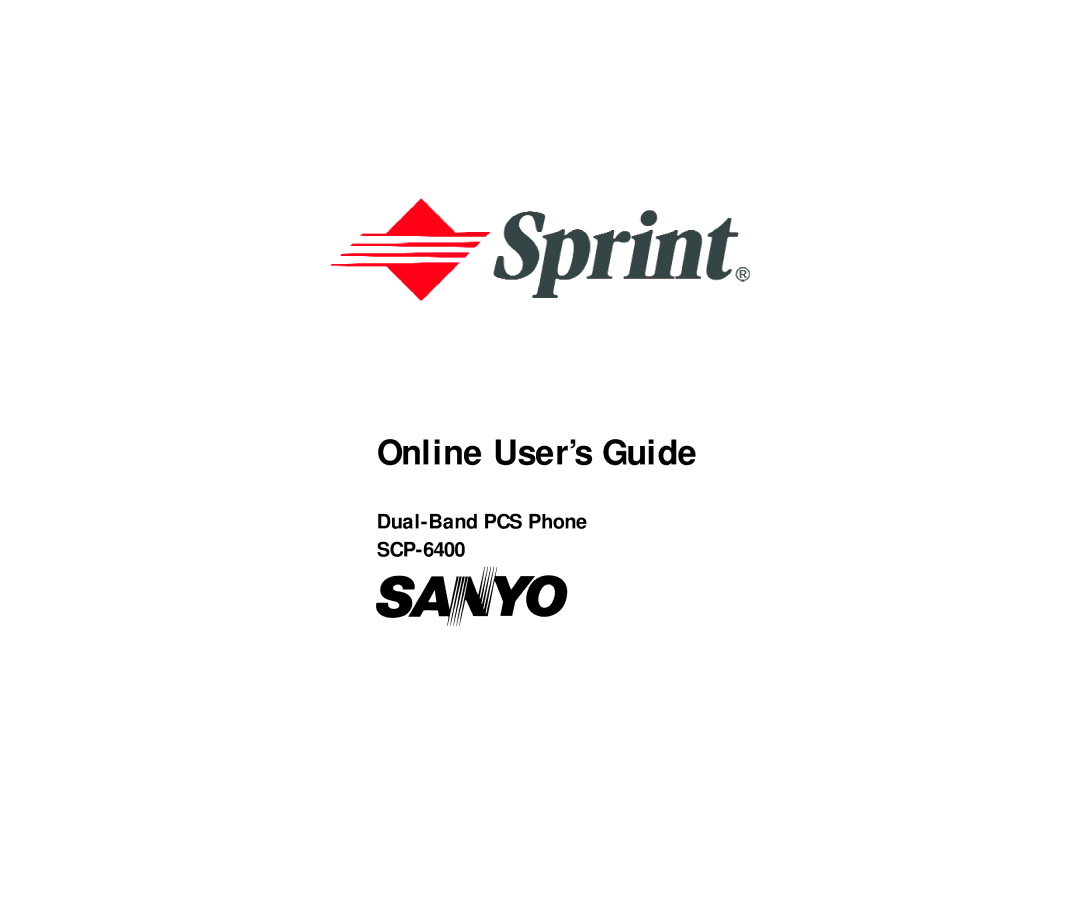 Sanyo SCP-6400 manual Online User’s Guide 