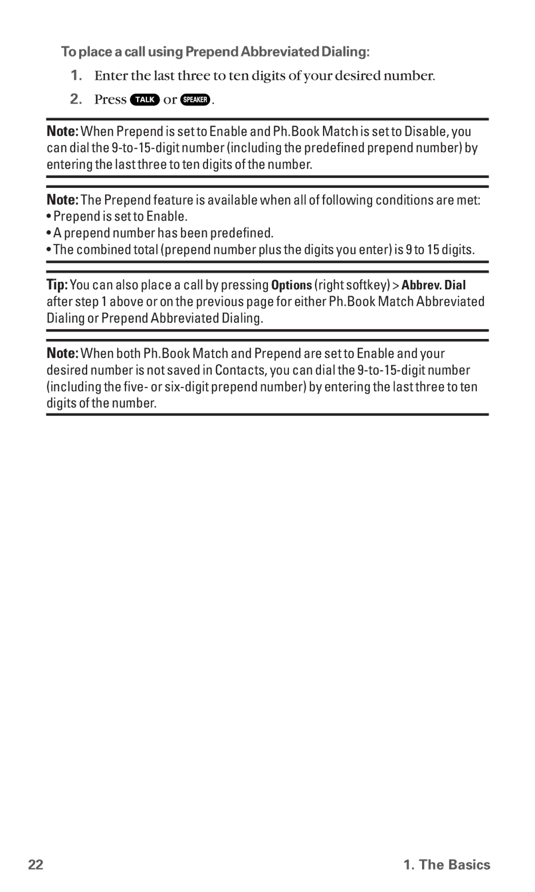 Sanyo SCP-6600 manual To place a call using Prepend Abbreviated Dialing 