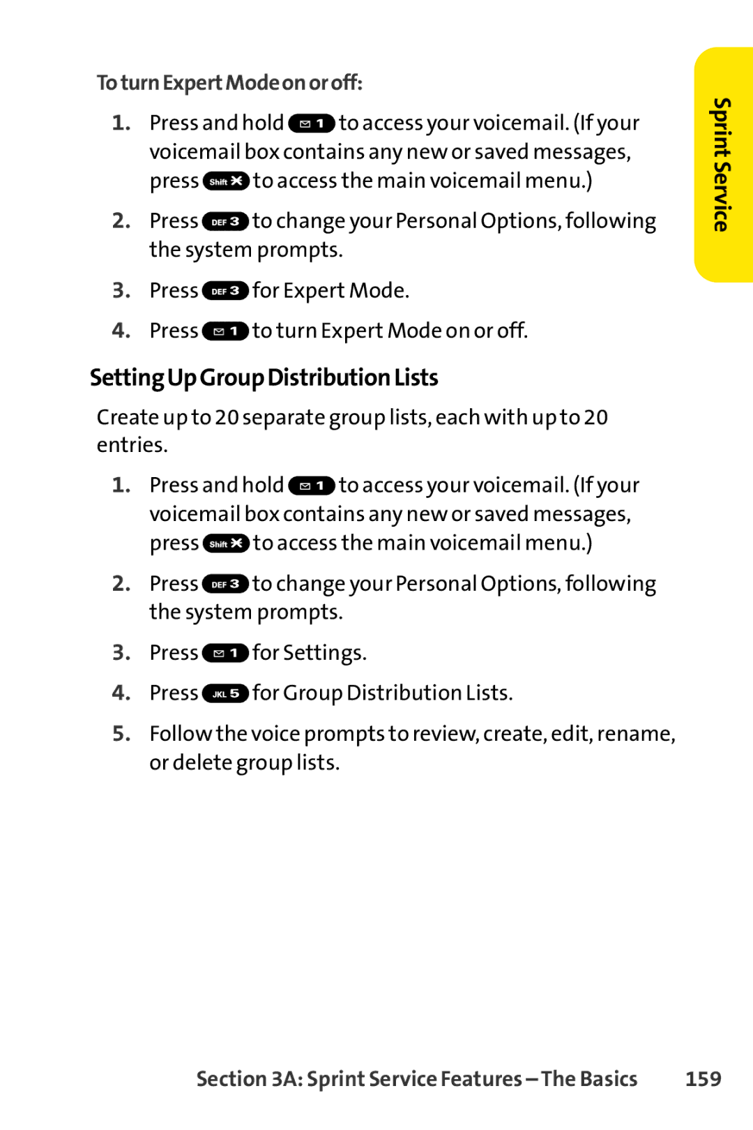 Sanyo Sanyo, SCP-6650KTB manual SettingUpGroupDistributionLists, ToturnExpertModeonoroff, 159 