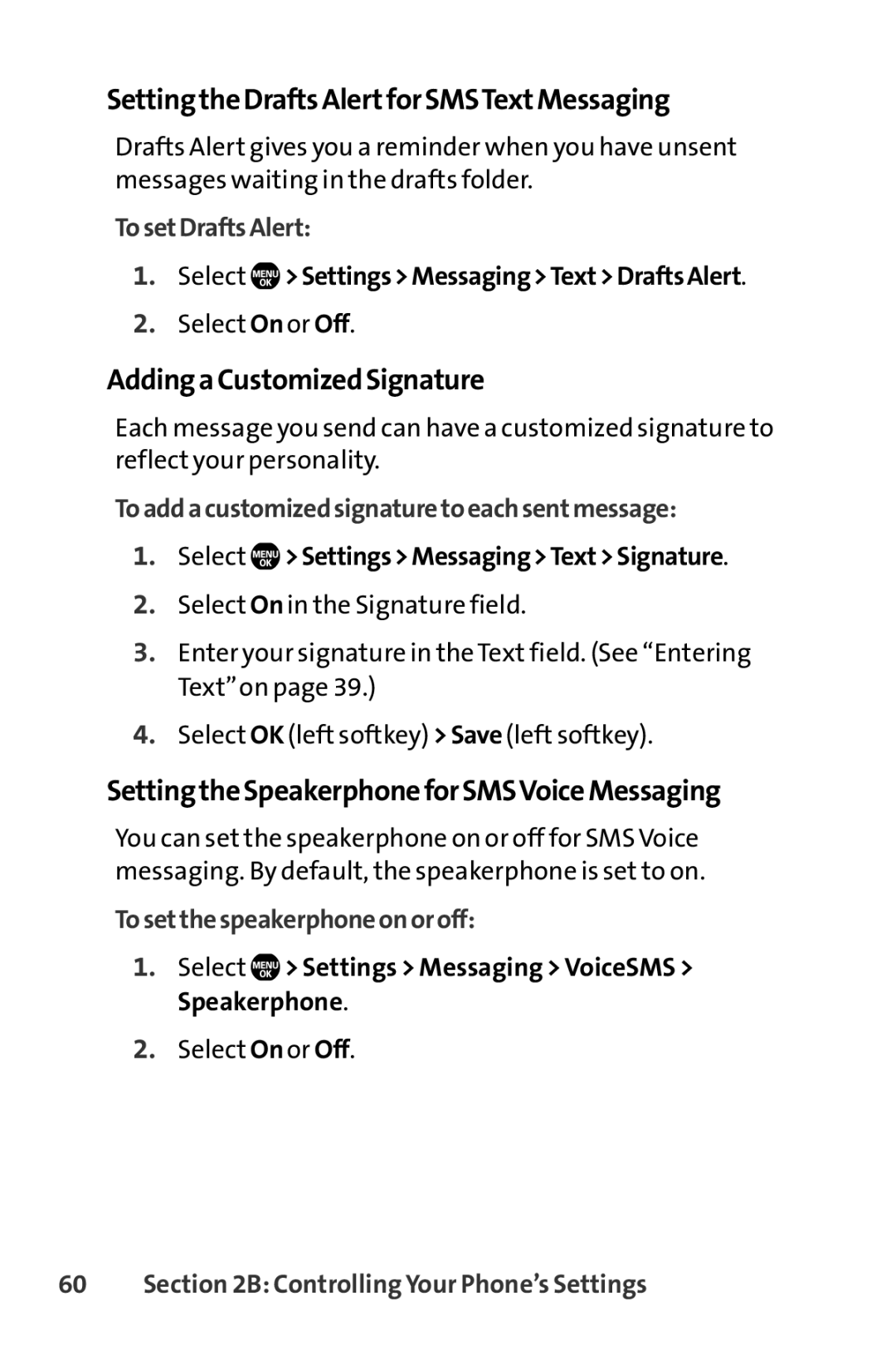 Sanyo SCP-6650KTB, Sanyo manual SettingtheDraftsAlertforSMSTextMessaging, AddingaCustomizedSignature 