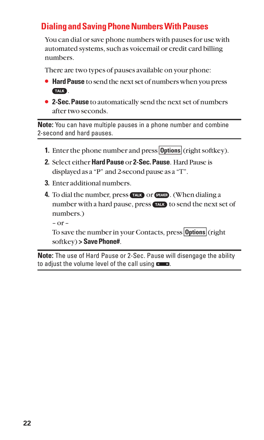 Sanyo SCP-7050 manual Dialing and Saving Phone Numbers With Pauses 