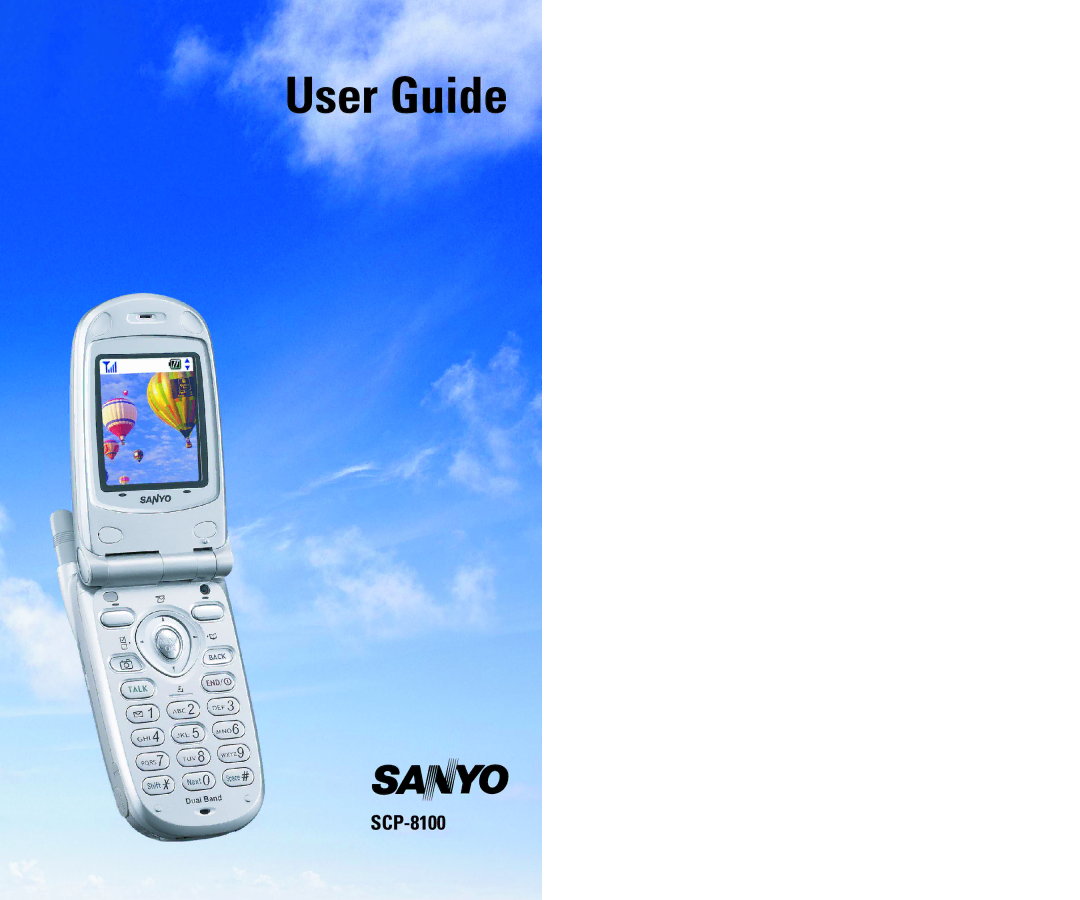 Sanyo SCP-8100 manual User Guide 