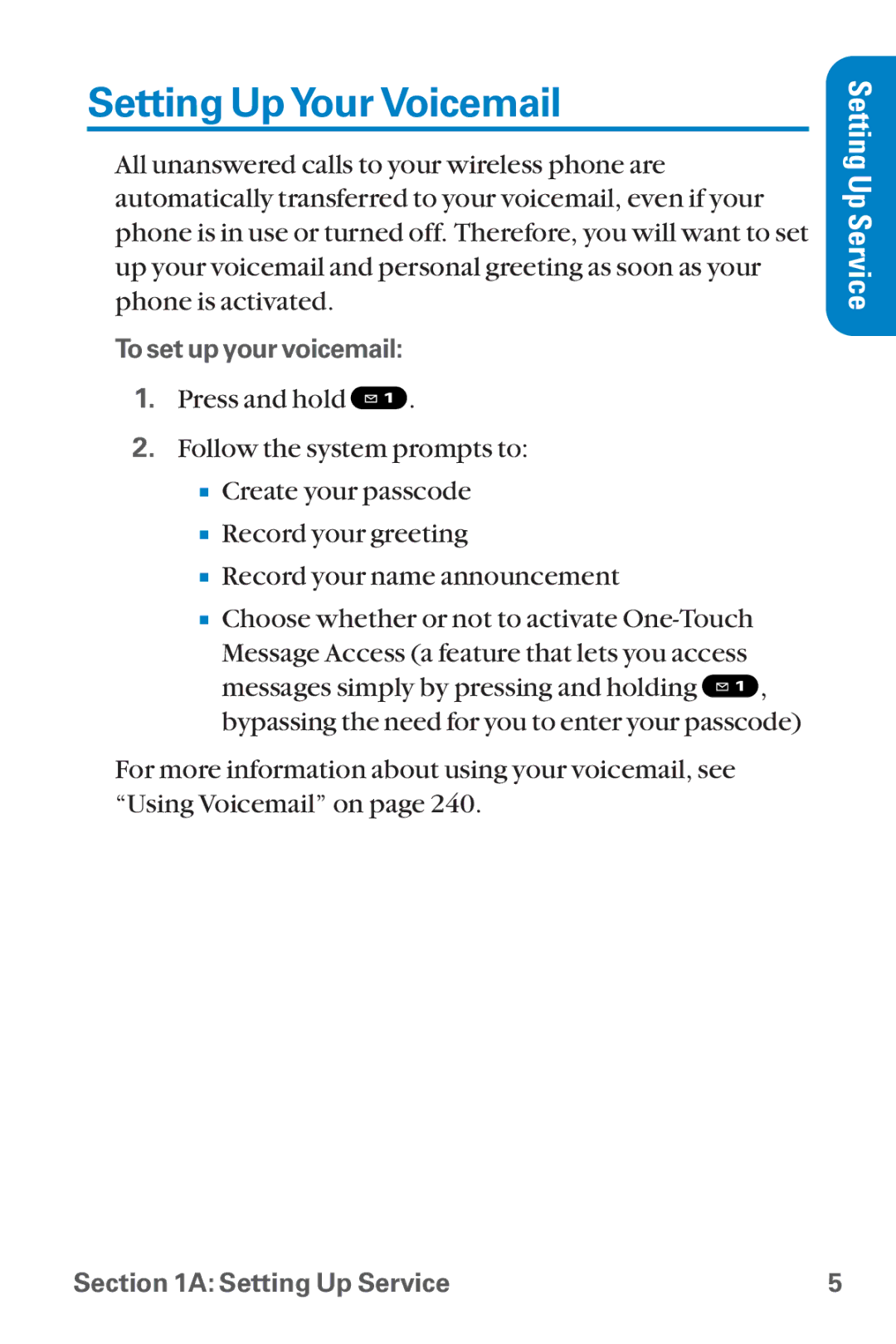 Sanyo SCP-8300 warranty Setting UpYour Voicemail 