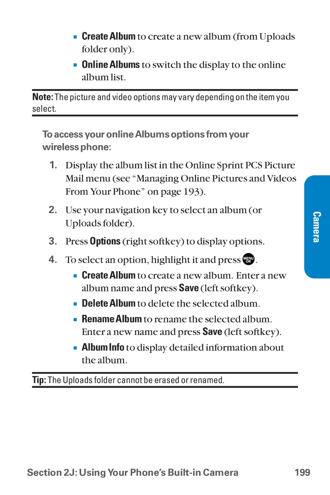 Sanyo SCP-8300 warranty Using Your Phone’s Built-in Camera 199 