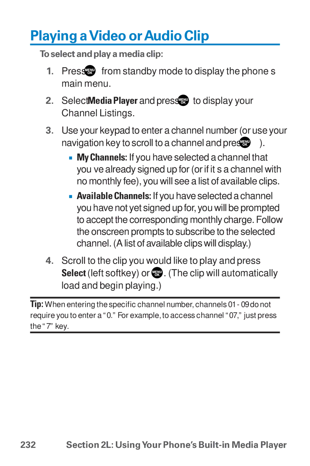 Sanyo SCP-8300 warranty Playing aVideo or Audio Clip 