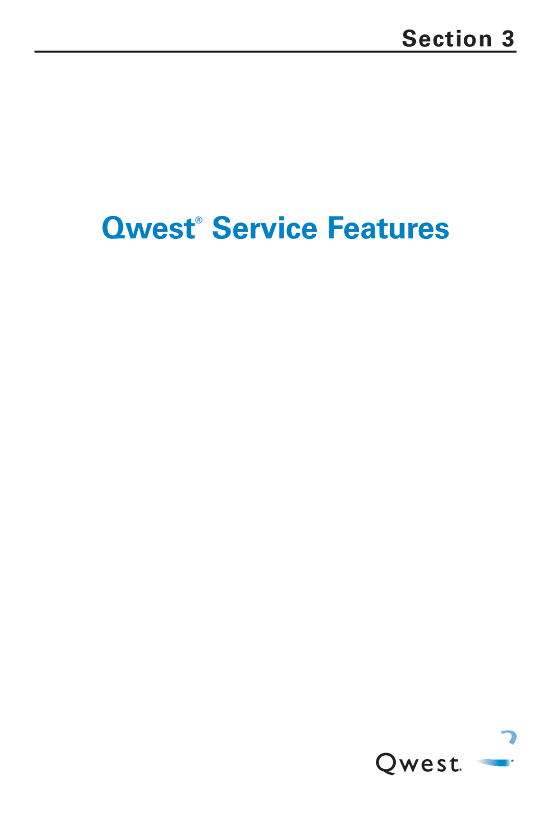 Sanyo SCP-8300 warranty Qwest Service Features 