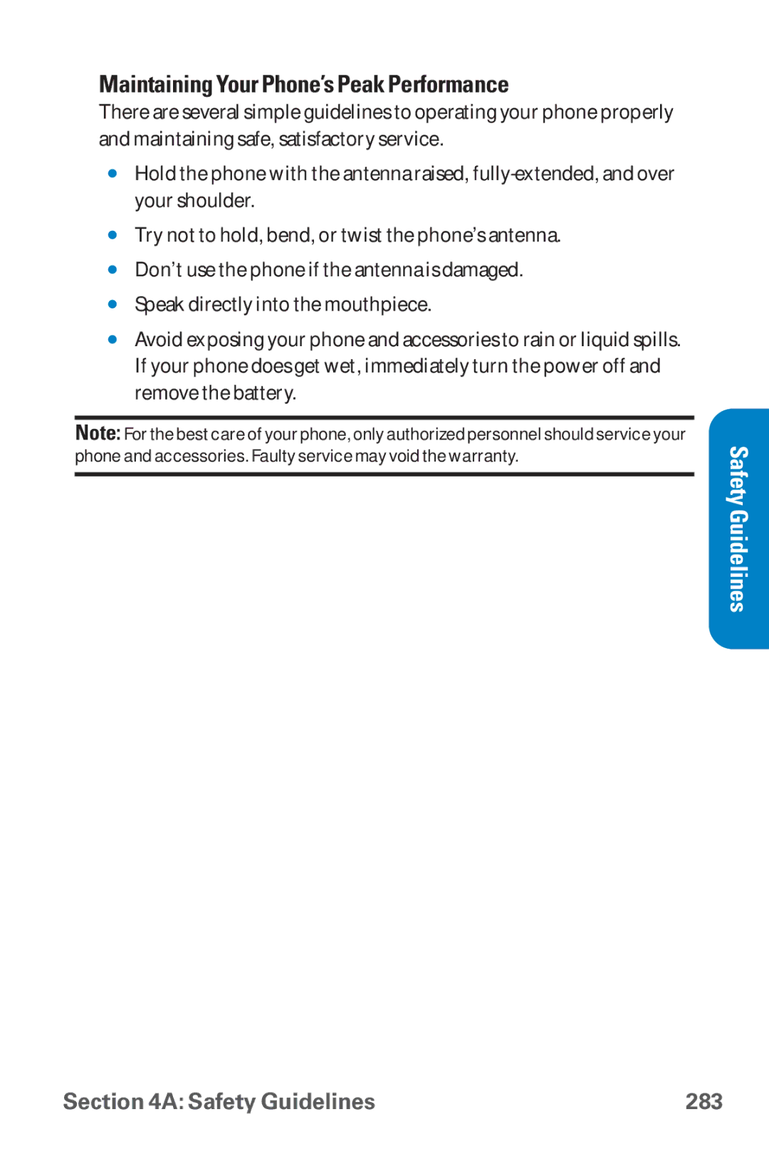 Sanyo SCP-8300 warranty Maintaining Your Phone’s Peak Performance 