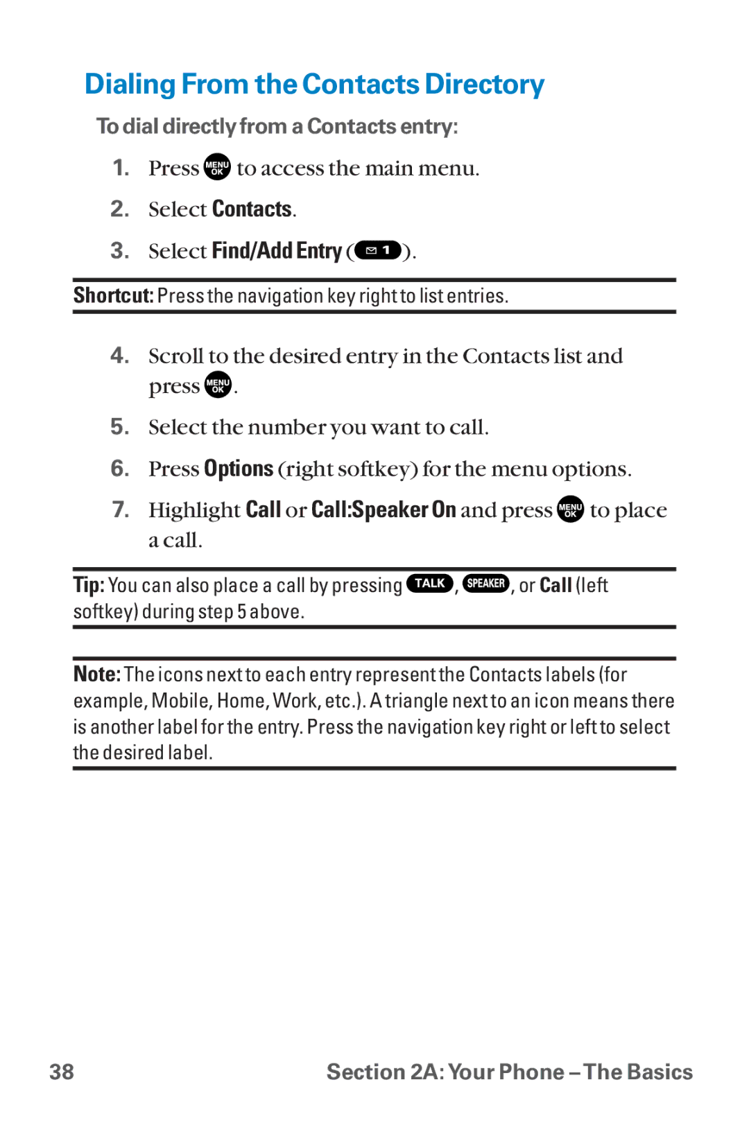 Sanyo SCP-8300 warranty Dialing From the Contacts Directory, Select Find/Add Entry 