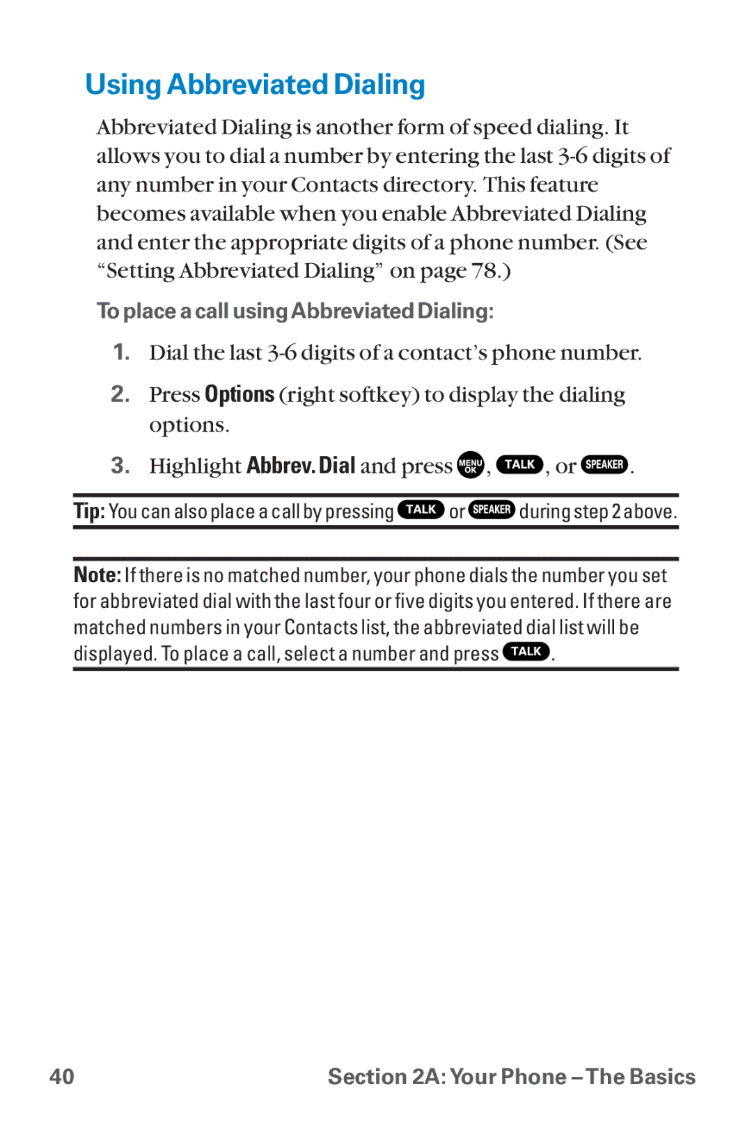 Sanyo SCP-8300 warranty Using Abbreviated Dialing 