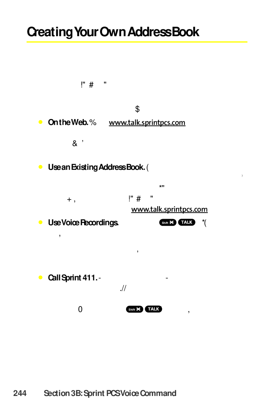 Sanyo SCP-8400 manual CreatingYour Own Address Book 